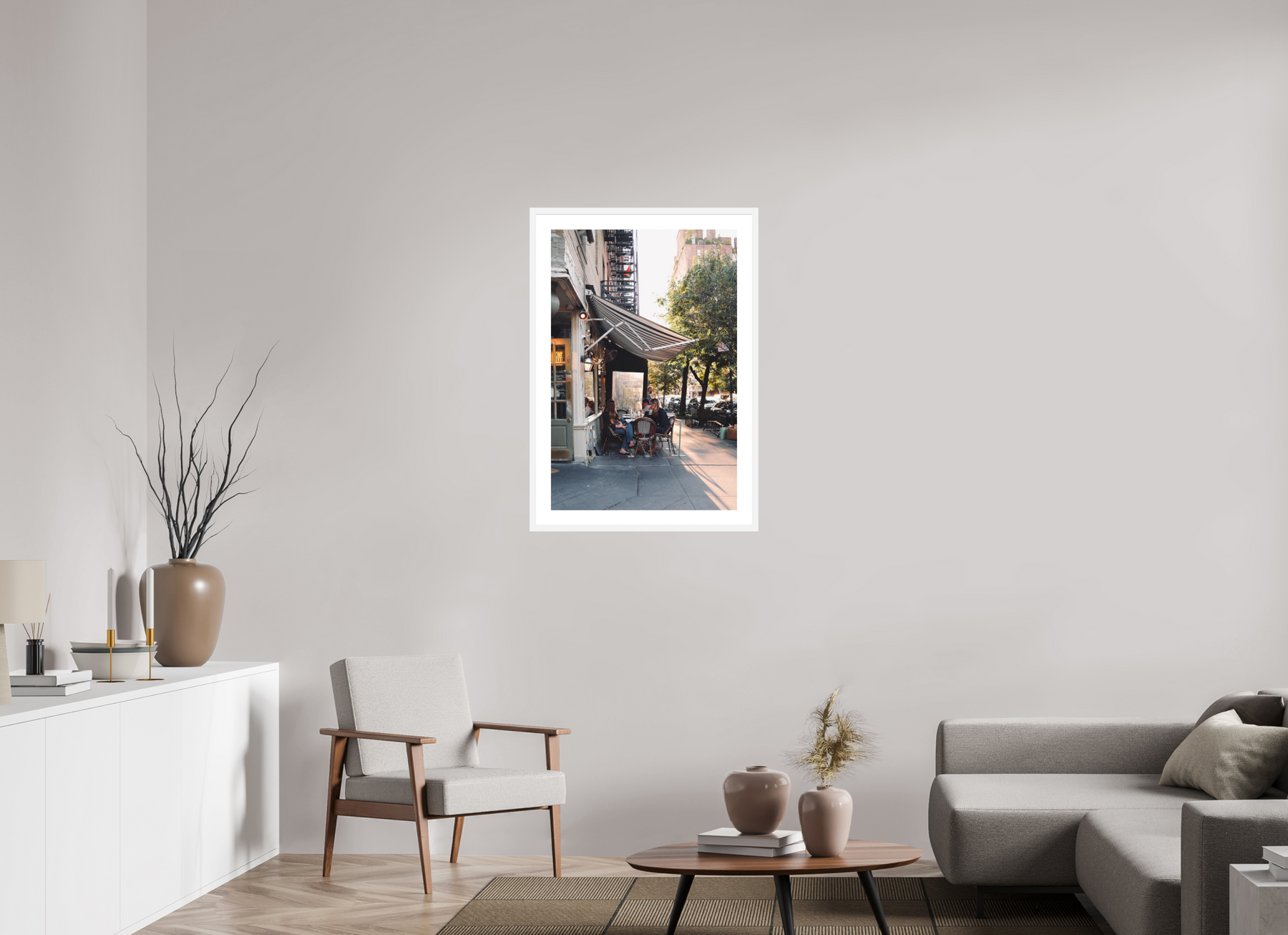 24 x 36″, White Frame, Museum Glass, Hahn Photo Rag TEST