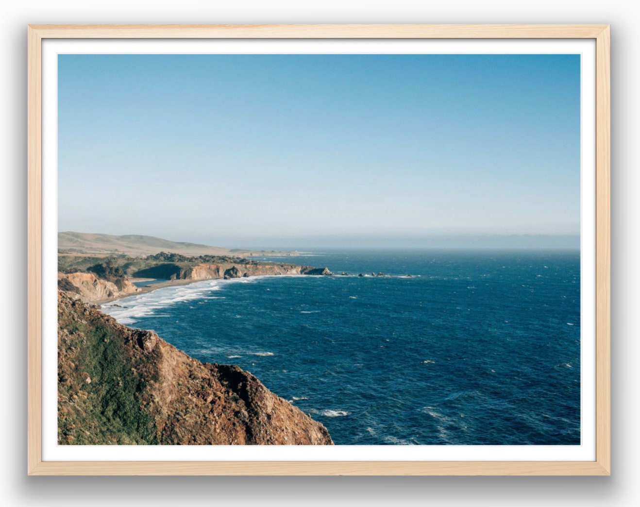 California Coast at Dusk - Framed or Print Only