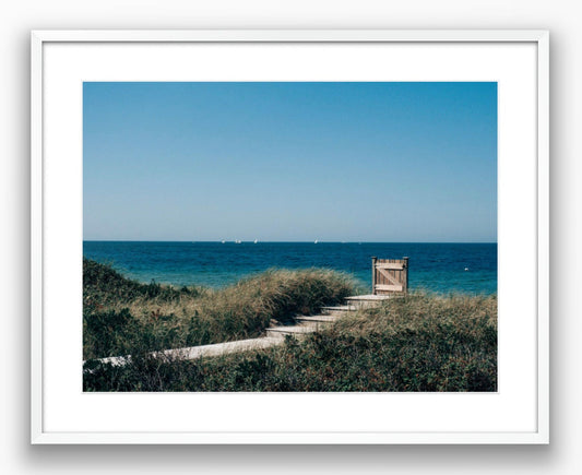 Nantucket Steps Beach Bluffs II Photograph - Framed or Print Only