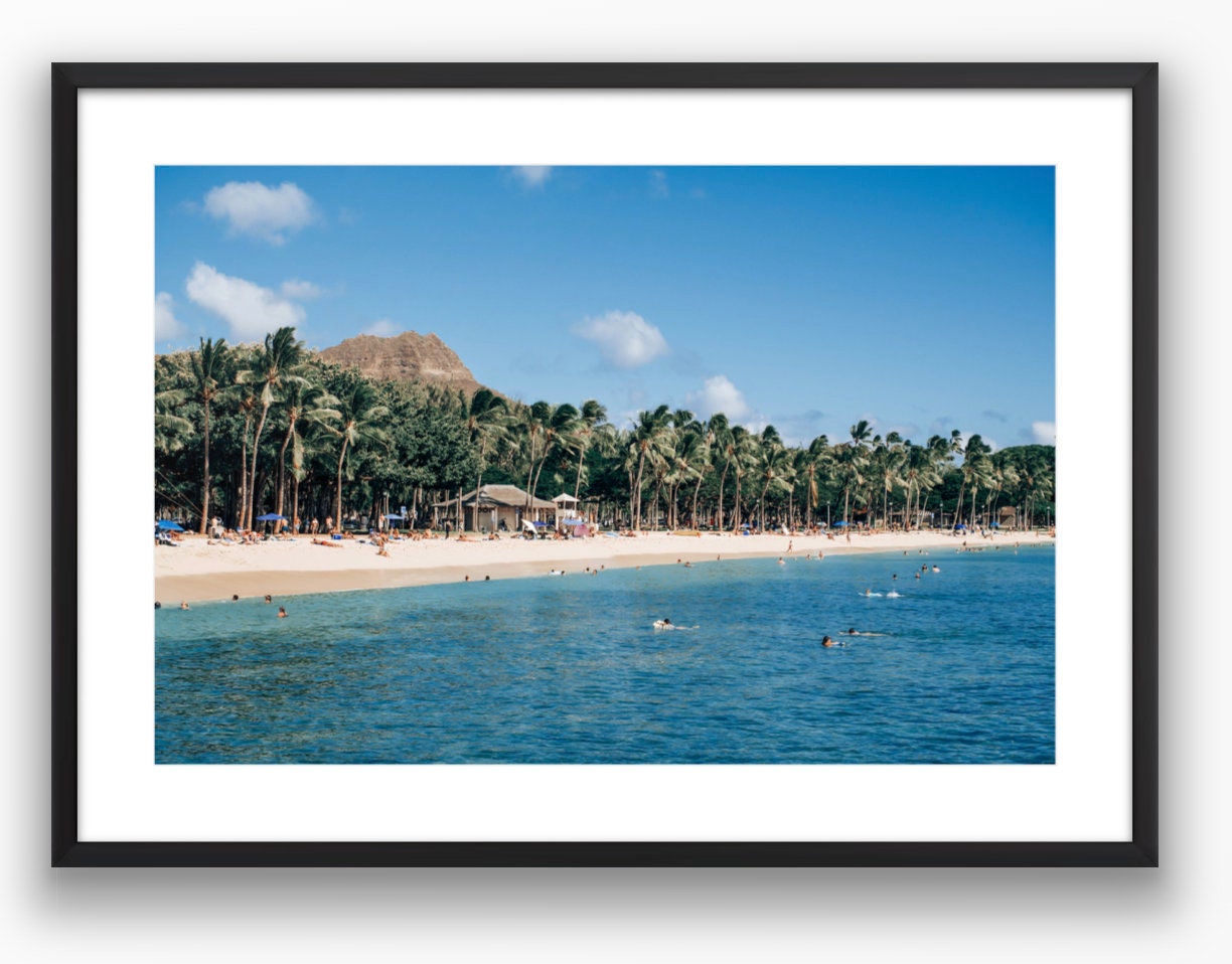 Honolulu's Waikiki Beach Photograph - Print Only or Framed