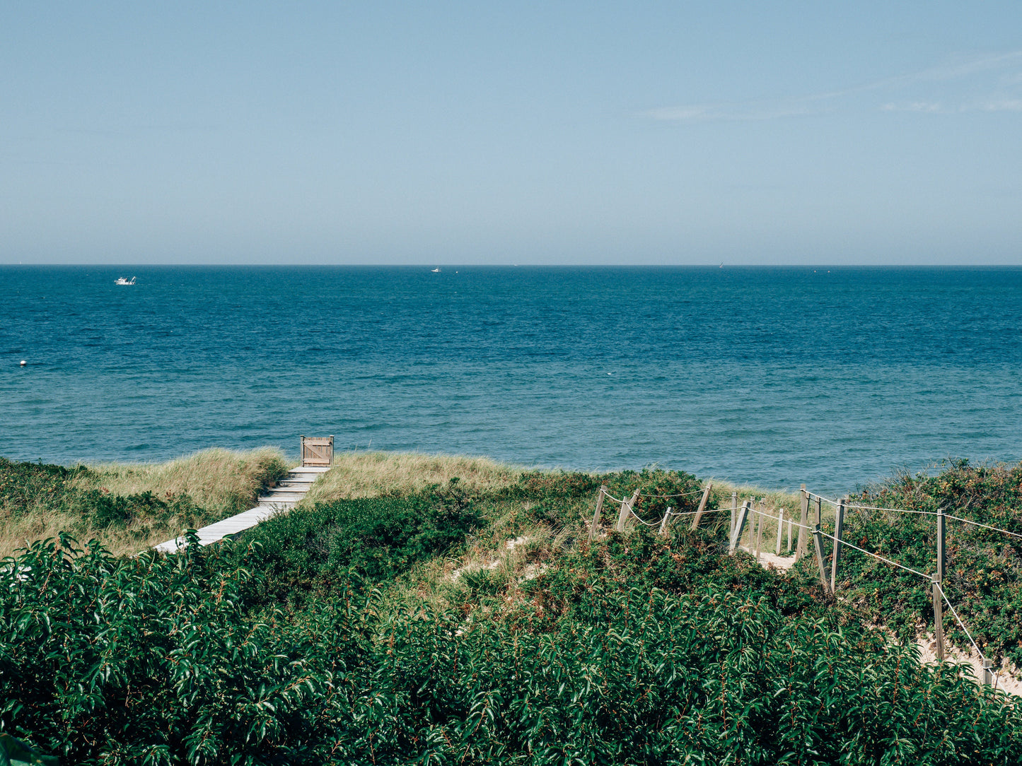 Nantucket Steps Beach Bluffs Photograph - Framed or Print Only