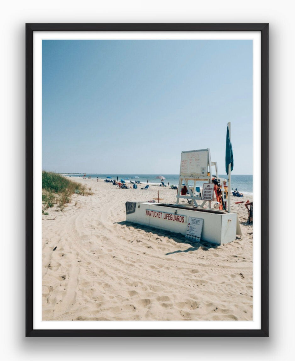 Nantucket Lifeguards Beach Print - Framed or Print Only