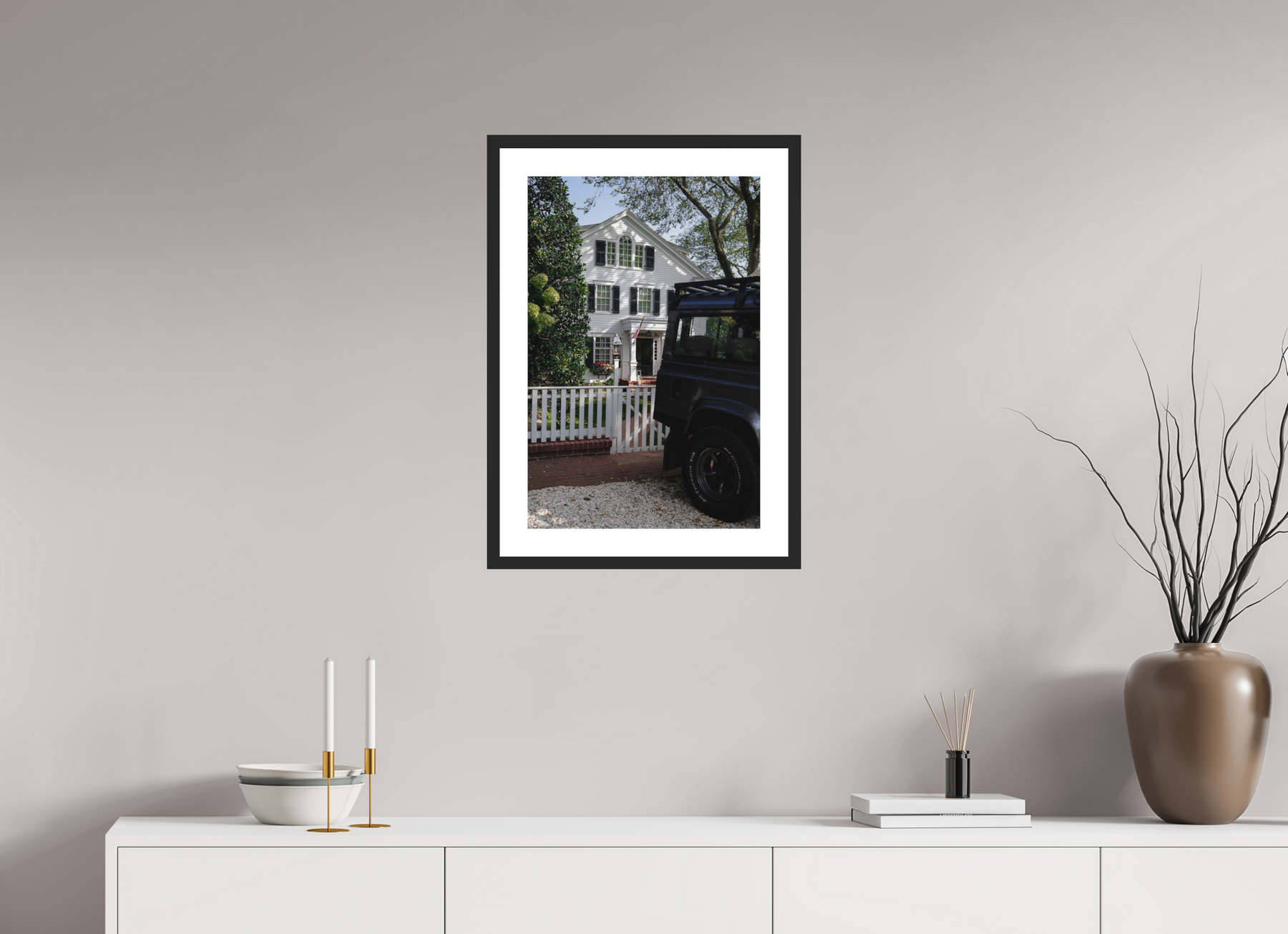 16 x 24″, Black Frame, Museum Glass, Hahn Photo Rag mv house 2