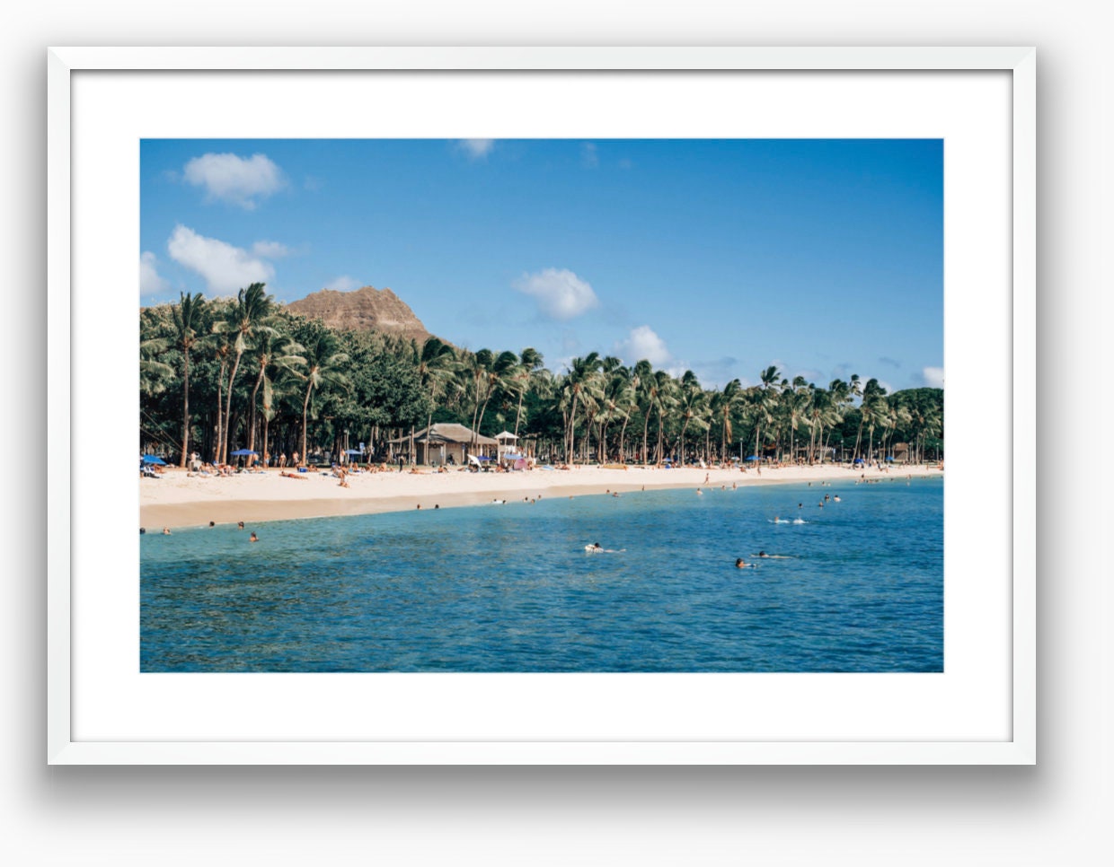 Honolulu's Waikiki Beach Photograph - Print Only or Framed