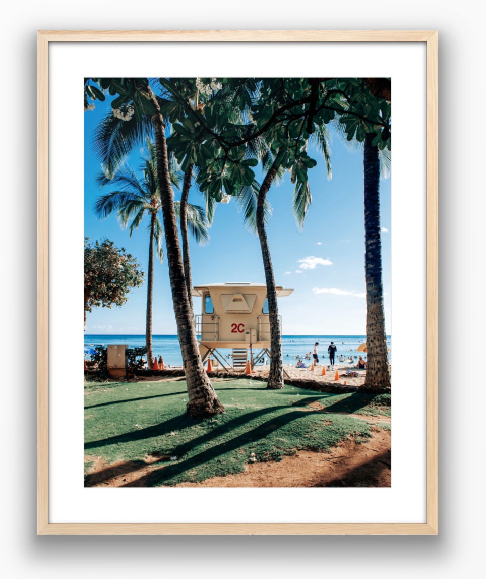 Hawaii Lifeguard Stand at Waikiki II Photograph - Print Only or Framed