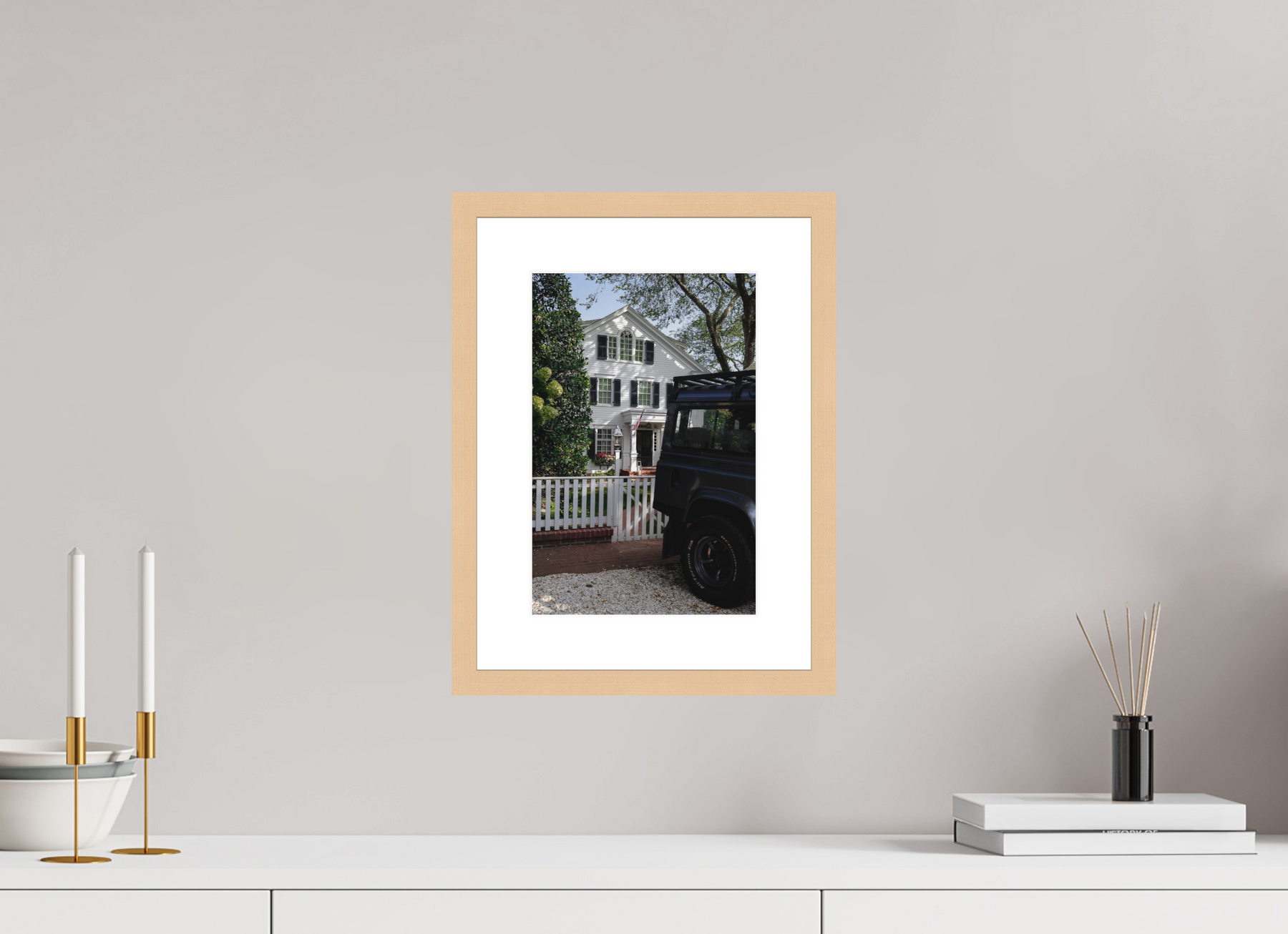 8 x 12″, Natural Frame, Museum Glass, Hahn Rag mv house 2