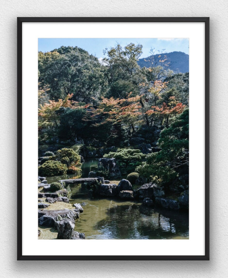 Japanese Garden in Kyoto Photograph - Print Only or Framed