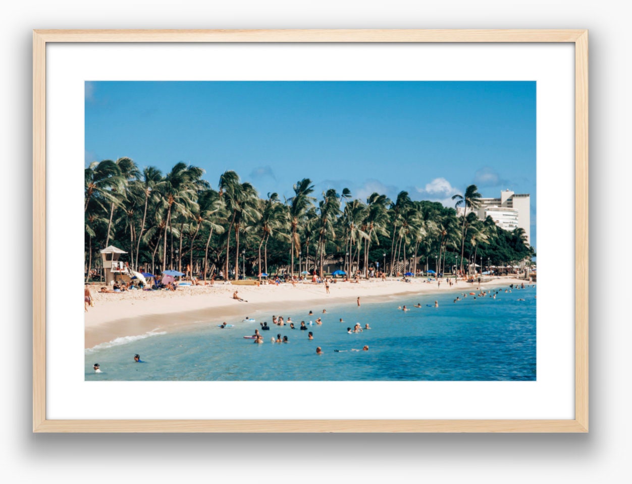 Honolulu's Waikiki Beach Photograph - Print Only or Framed