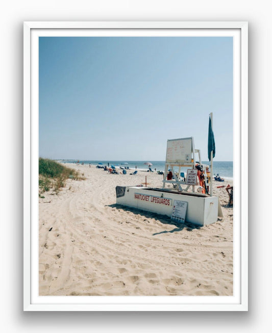 Nantucket Lifeguards Beach Print - Framed or Print Only