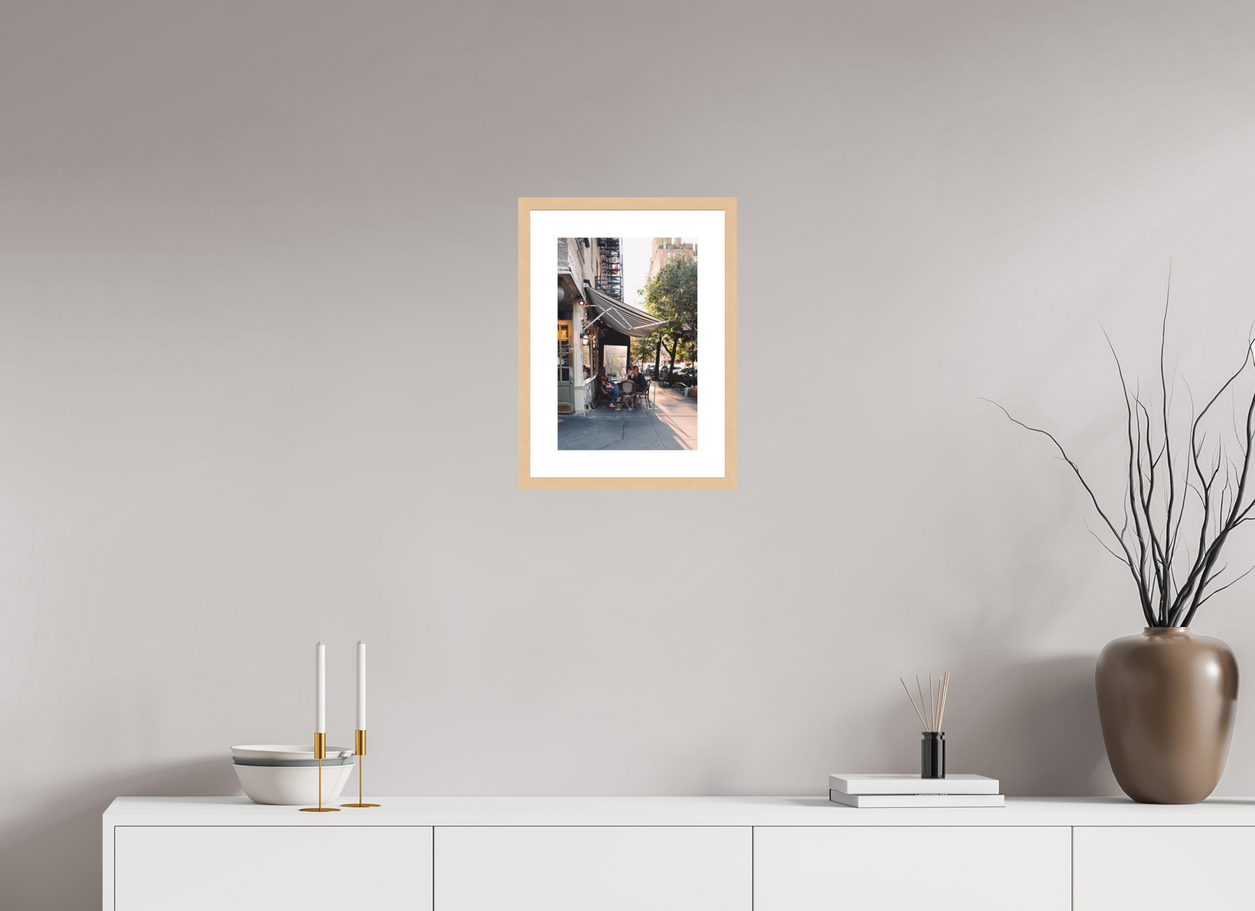 10 x 15″, Natural Frame, Museum Glass, Hahn Rag TEST