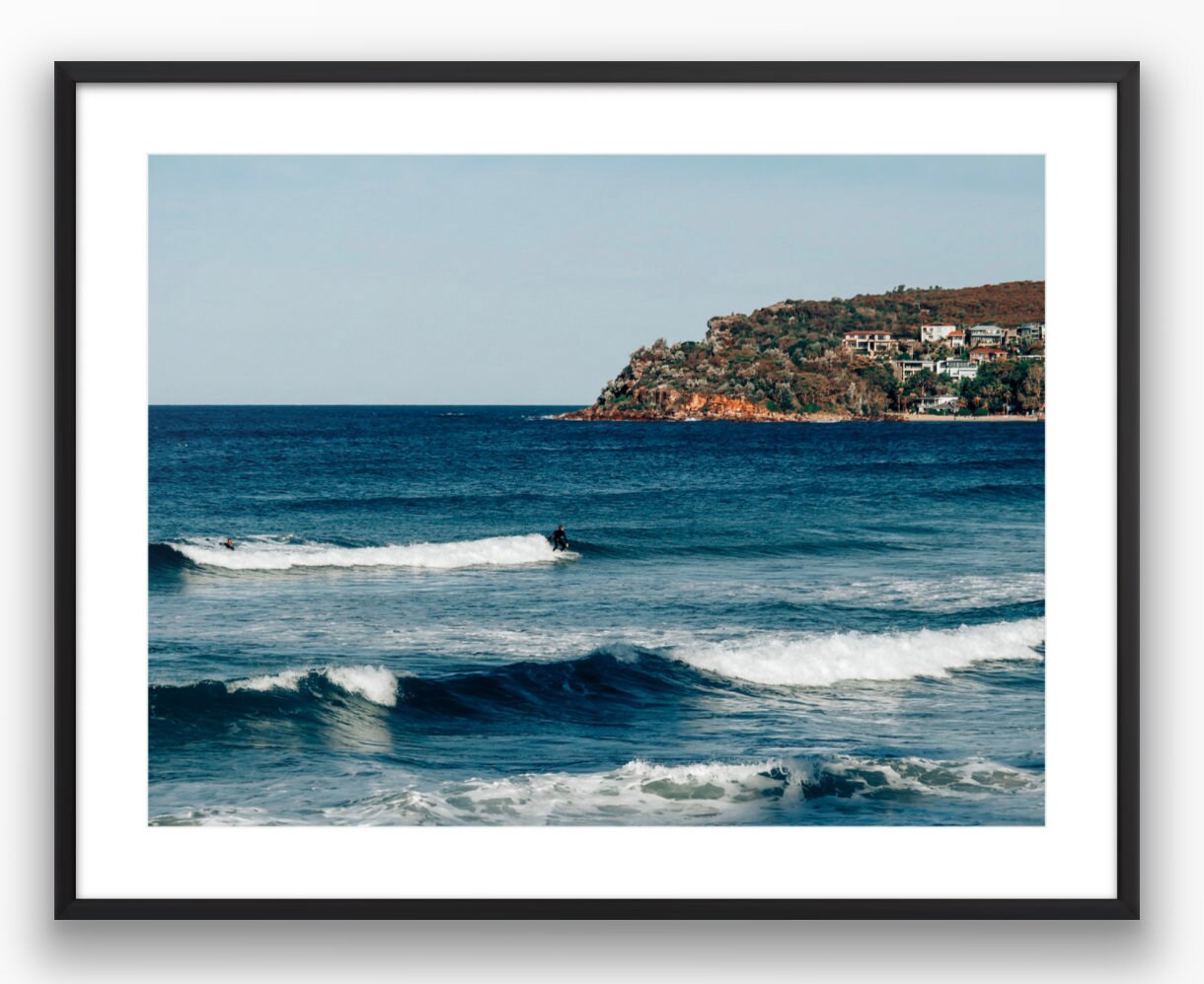 Surfing in Manly Beach, Sydney Photograph - Print Only or Framed