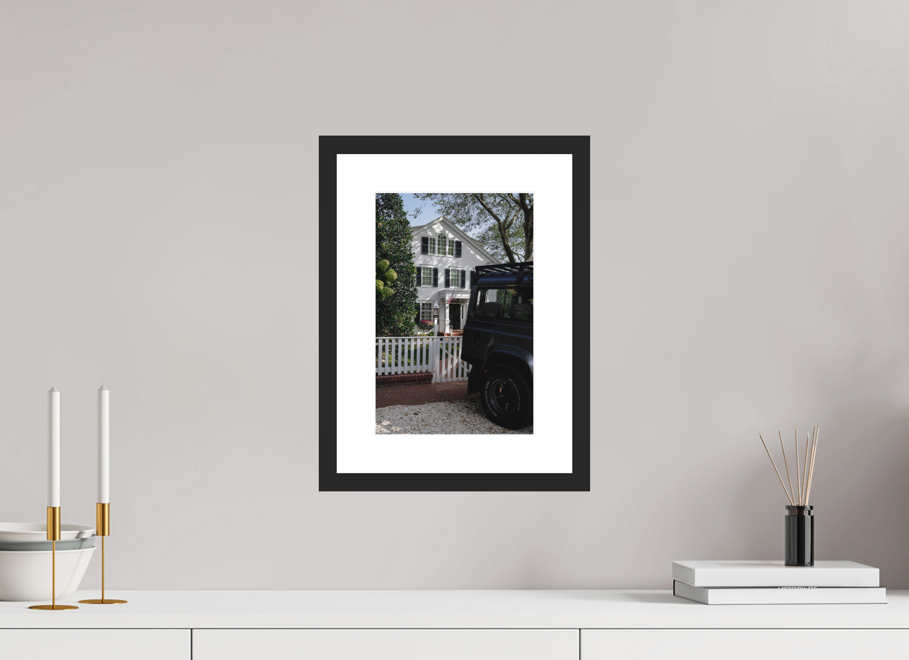 8 x 12″, Black Frame, Museum Glass, Hahn Photo Rag mv house 2