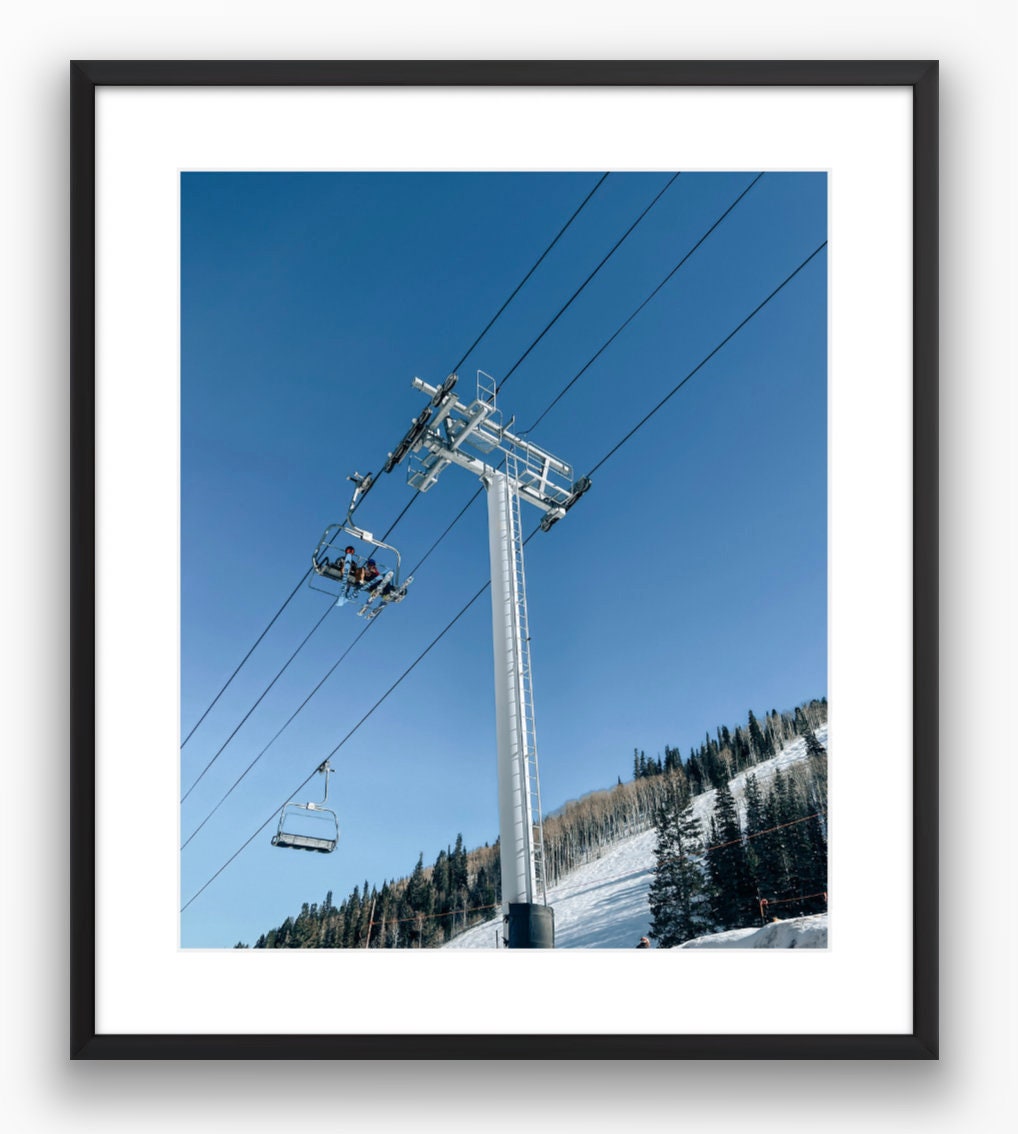 Park City Chair Lift Photograph - Print Only or Framed