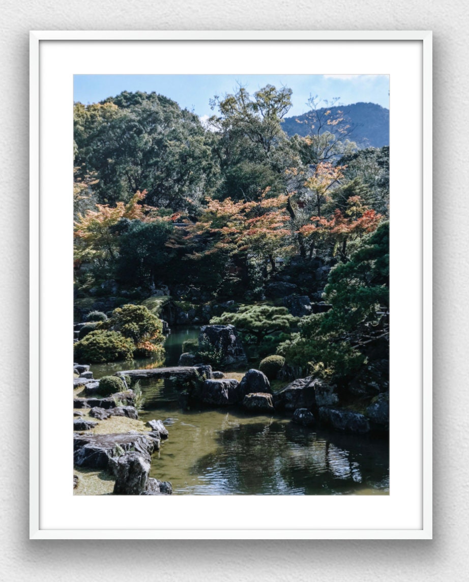 Japanese Garden in Kyoto Photograph - Print Only or Framed