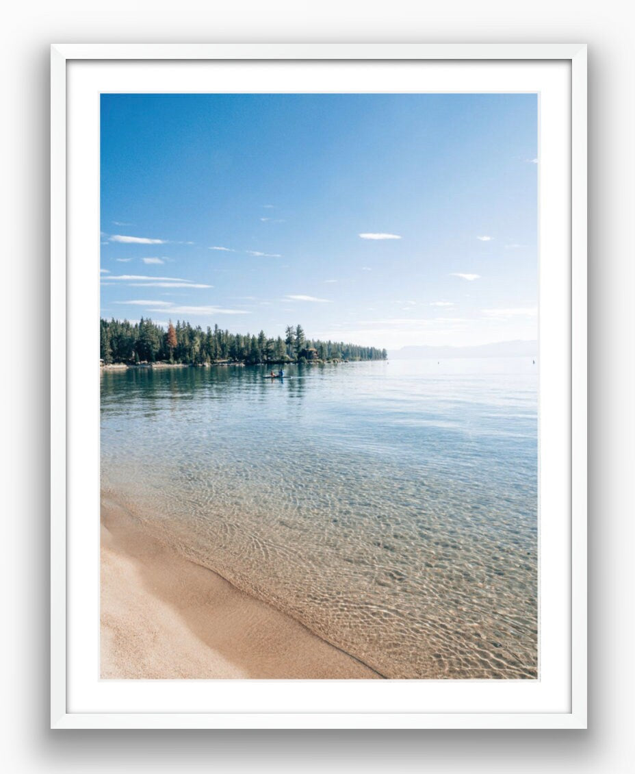 Lake Tahoe Morning Paddle Photograph - Print Only or Framed