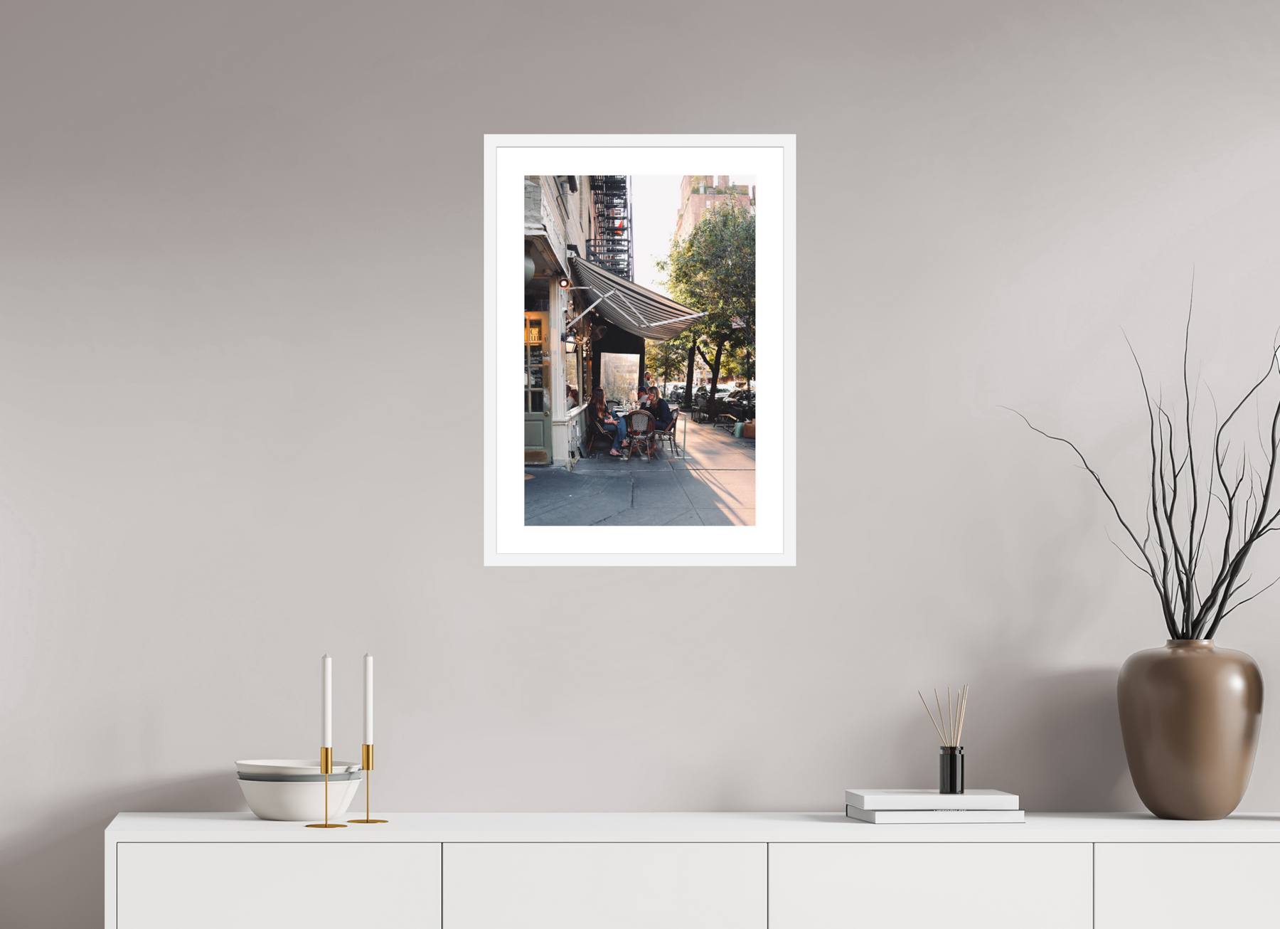 16 x 24″, White Frame, Museum Glass, Hahn Photo Rag TEST