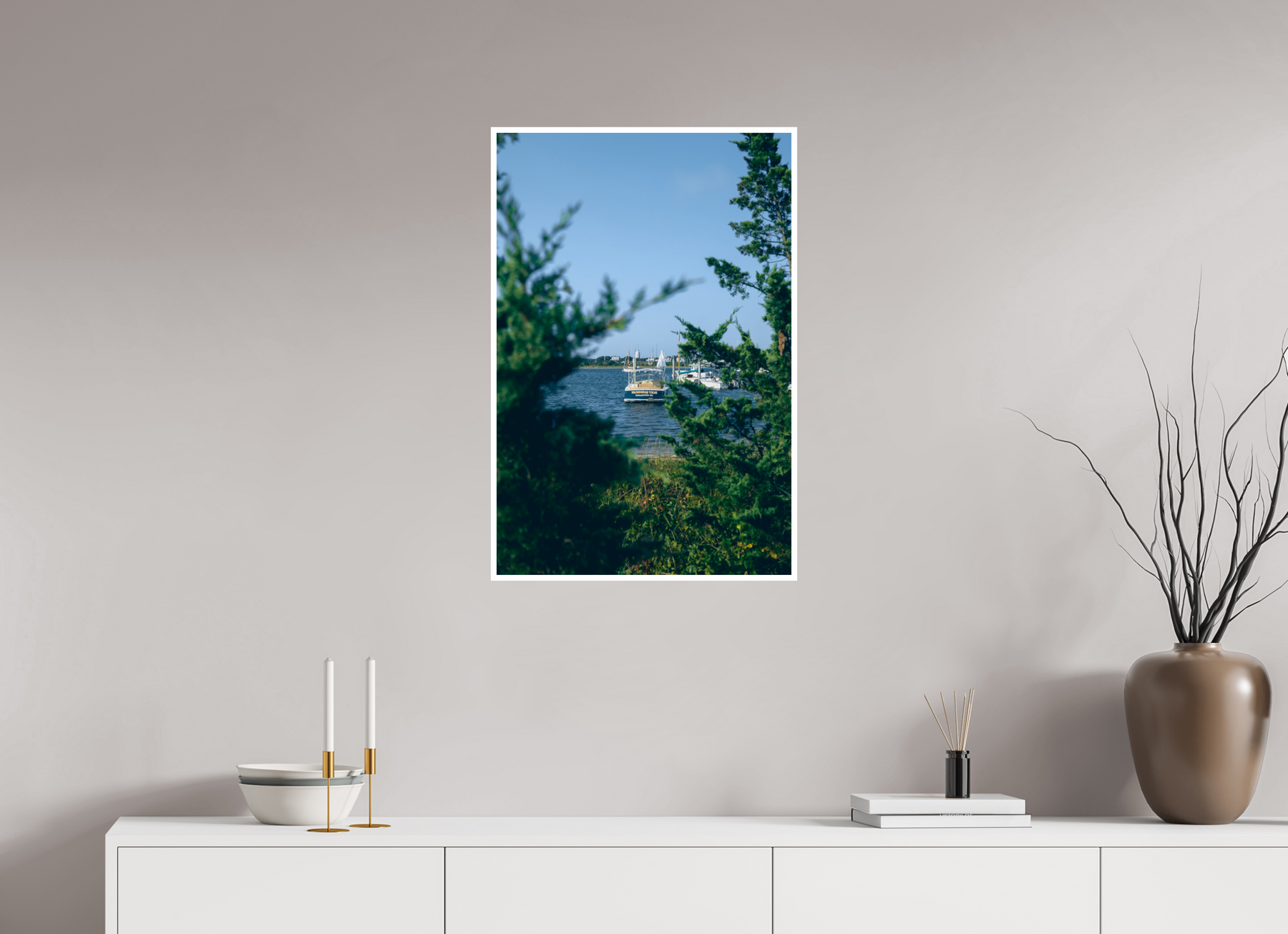 20 x 30″, Print Only, 1 4 inch motif Mv boat