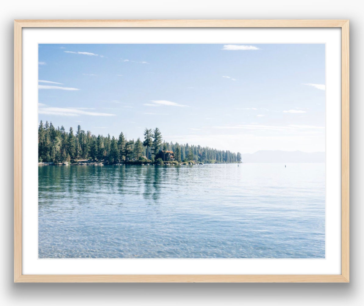 Lake Tahoe Cabin on the Water Photograph - Print Only or Framed