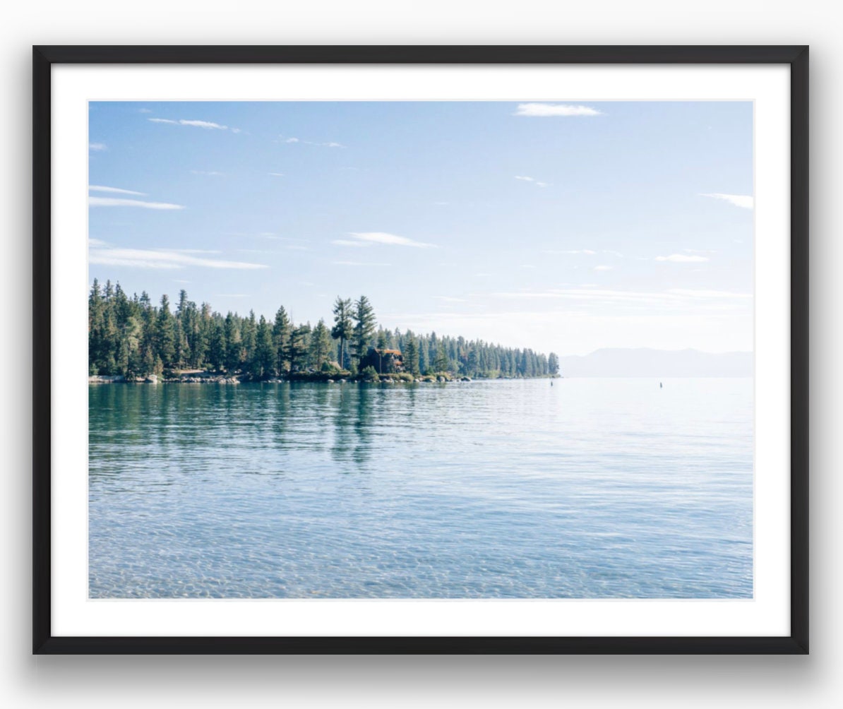 Lake Tahoe Cabin on the Water Photograph - Print Only or Framed