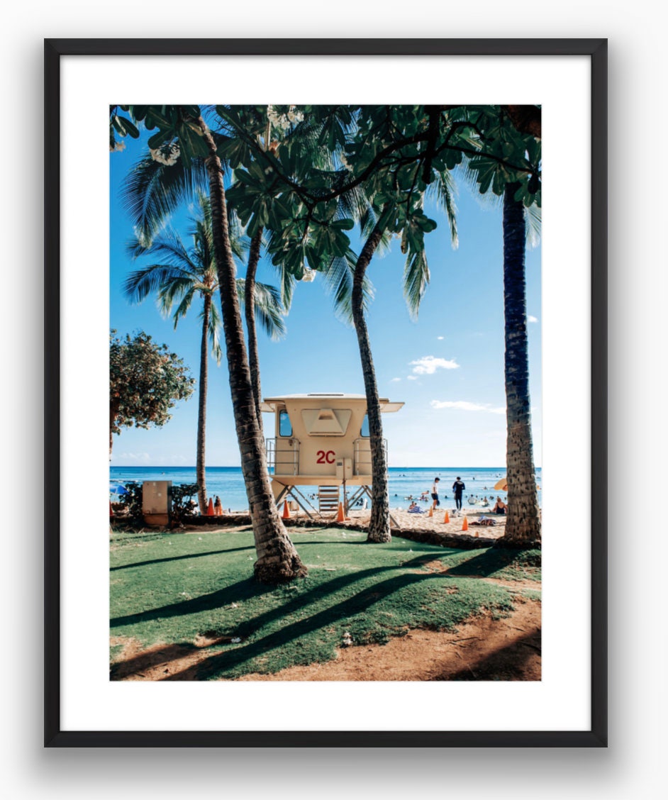 Hawaii Lifeguard Stand at Waikiki II Photograph - Print Only or Framed