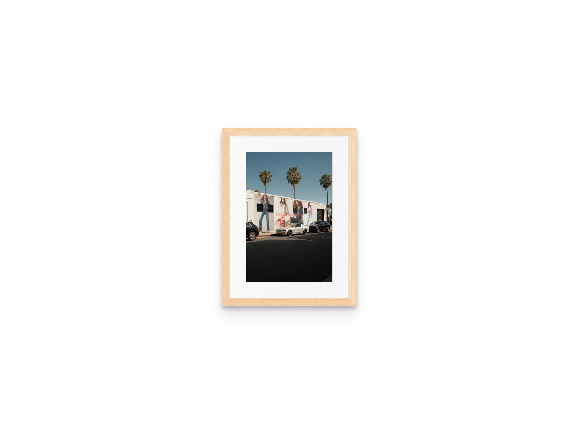 Abbot Kinney Palms, 8×12 in natural frame