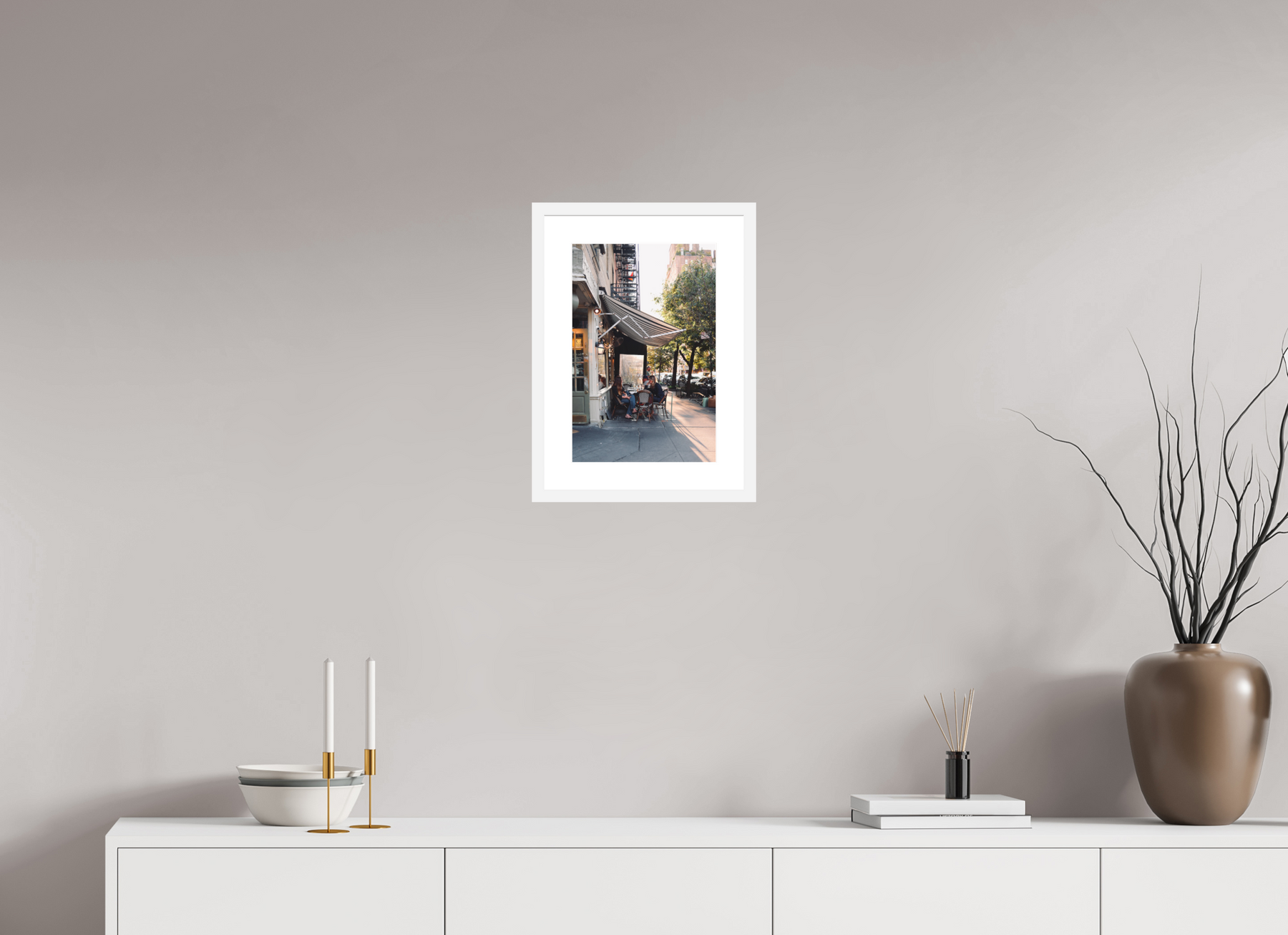 10 x 15″, White Frame, Museum Glass, Hahn Photo Rag TEST