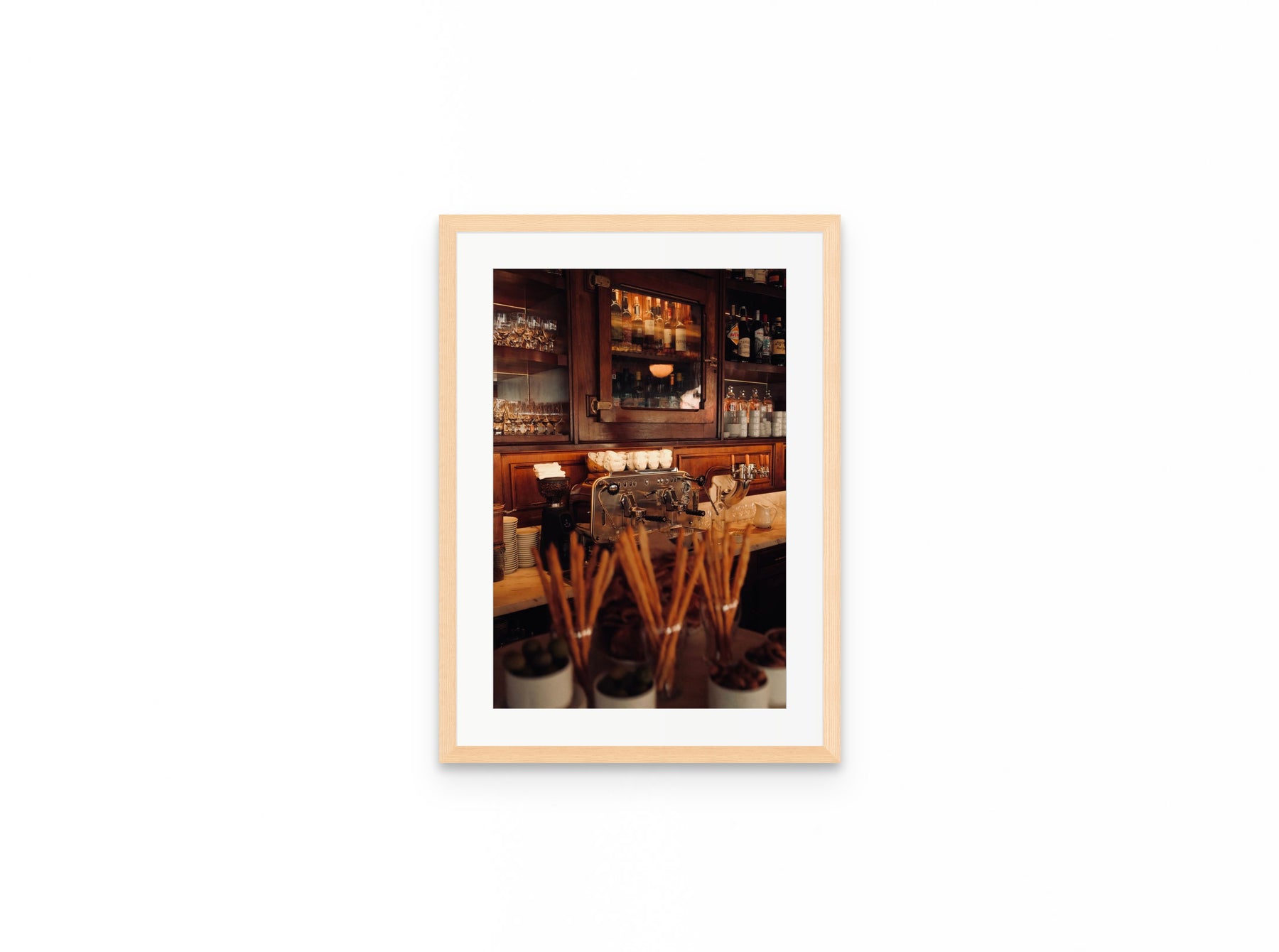 Bar Pisselino Espresso, 12×18 in natural frame