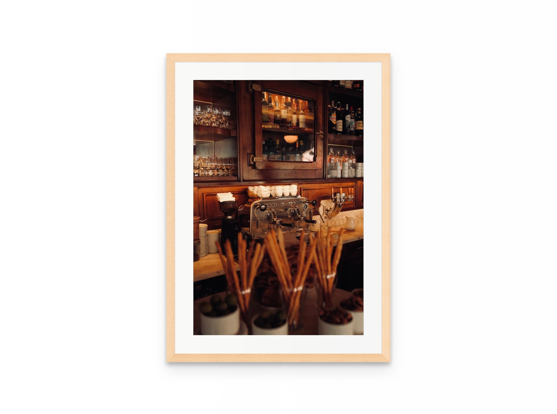 Bar Pisselino Espresso, 16×24 in natural frame