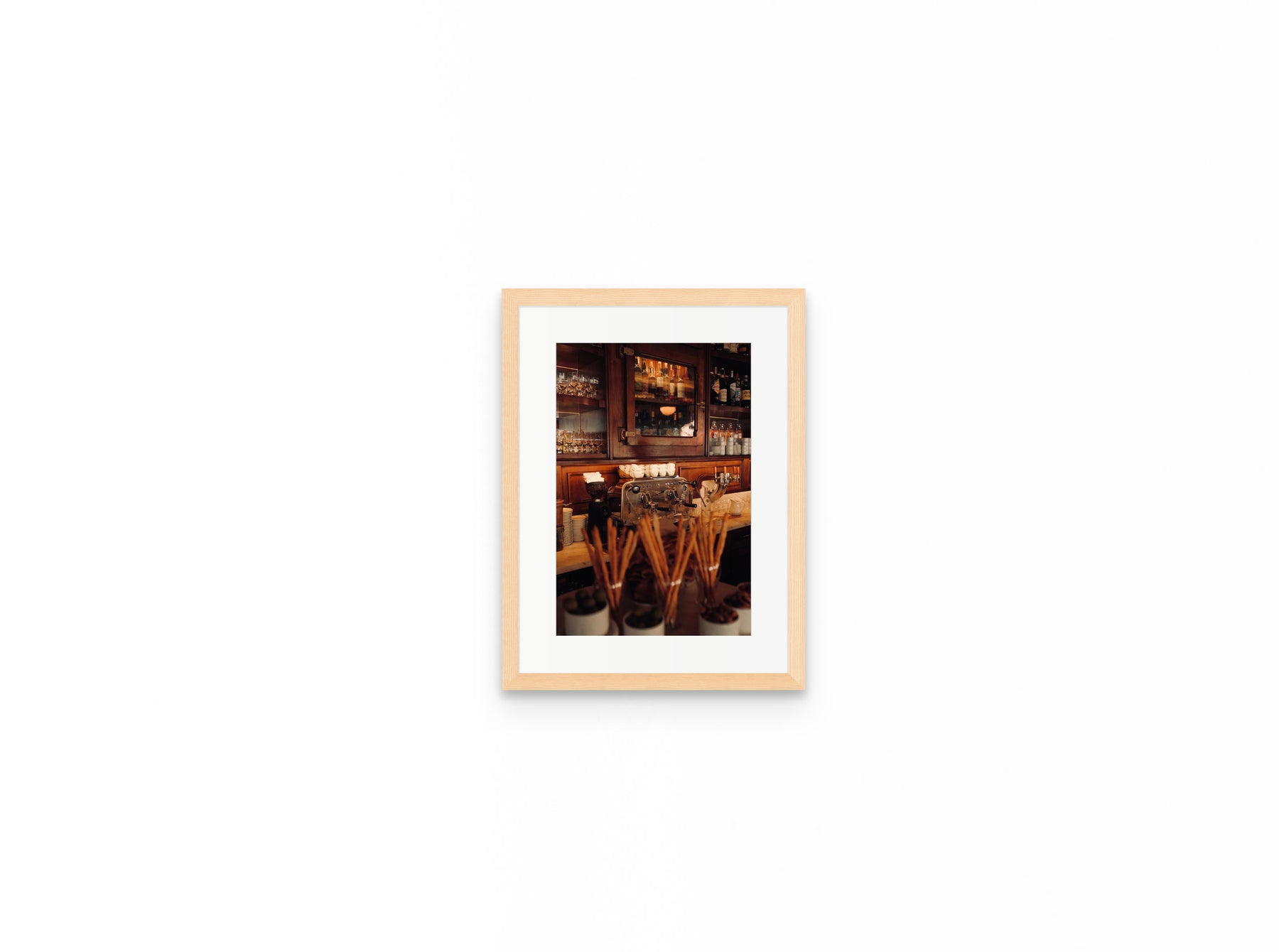 Bar Pisselino Espresso, 8×12 in natural frame