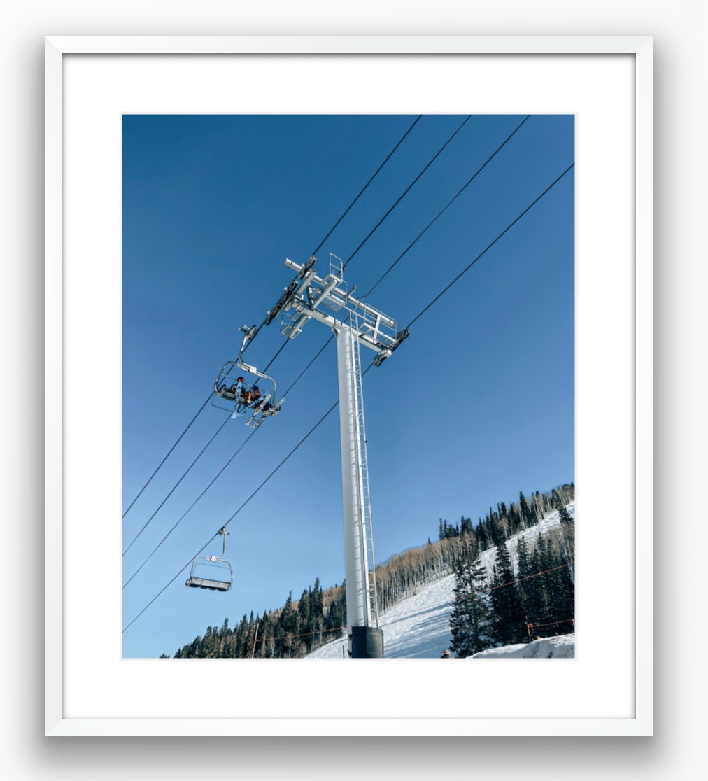 Park City Chair Lift Photograph - Print Only or Framed