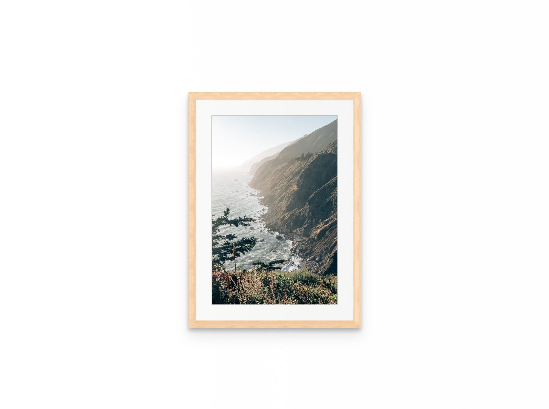 Big Sur Coast, 12×18 in natural frame