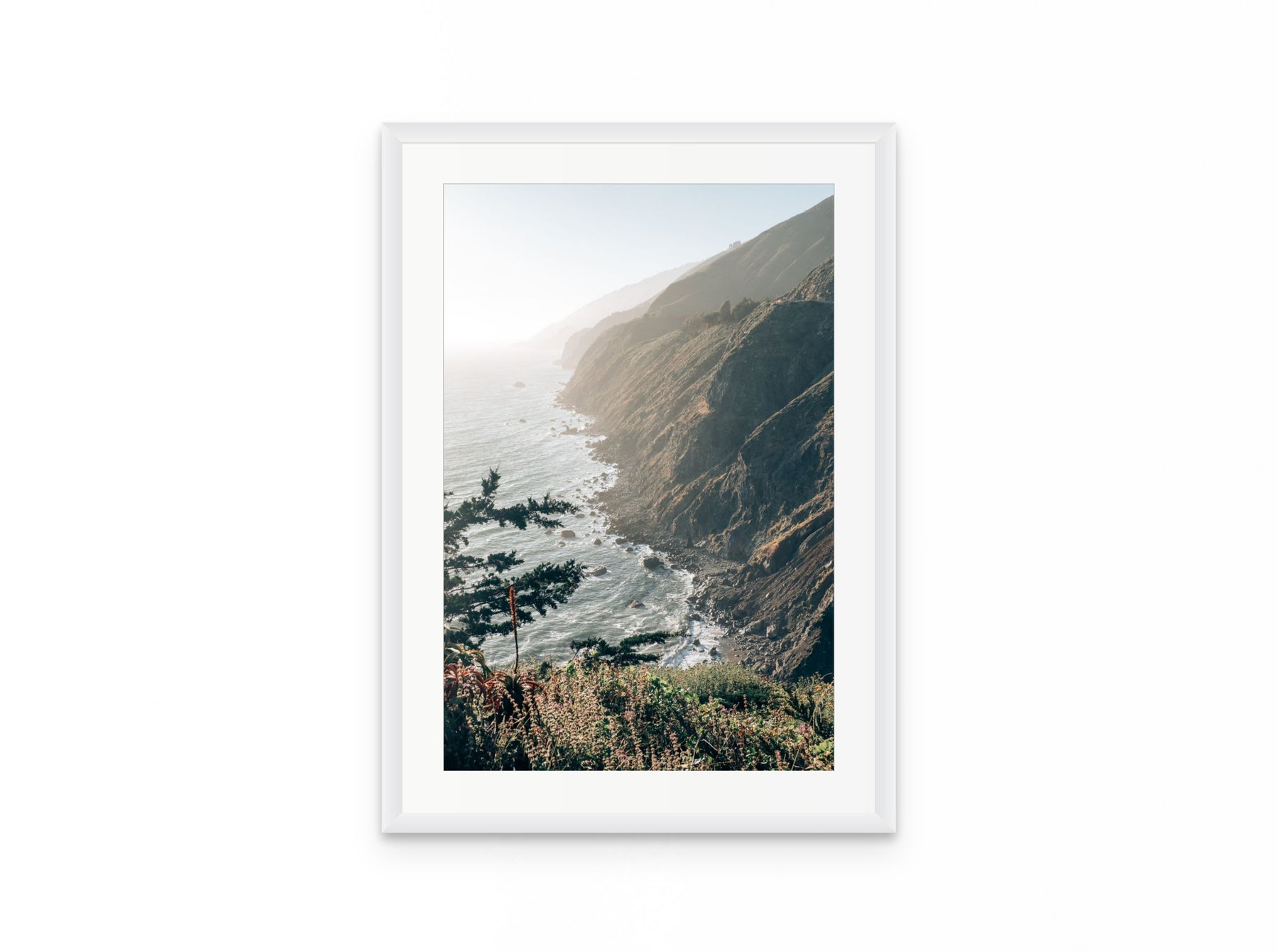 Big Sur Coast, 16×24 in white frame