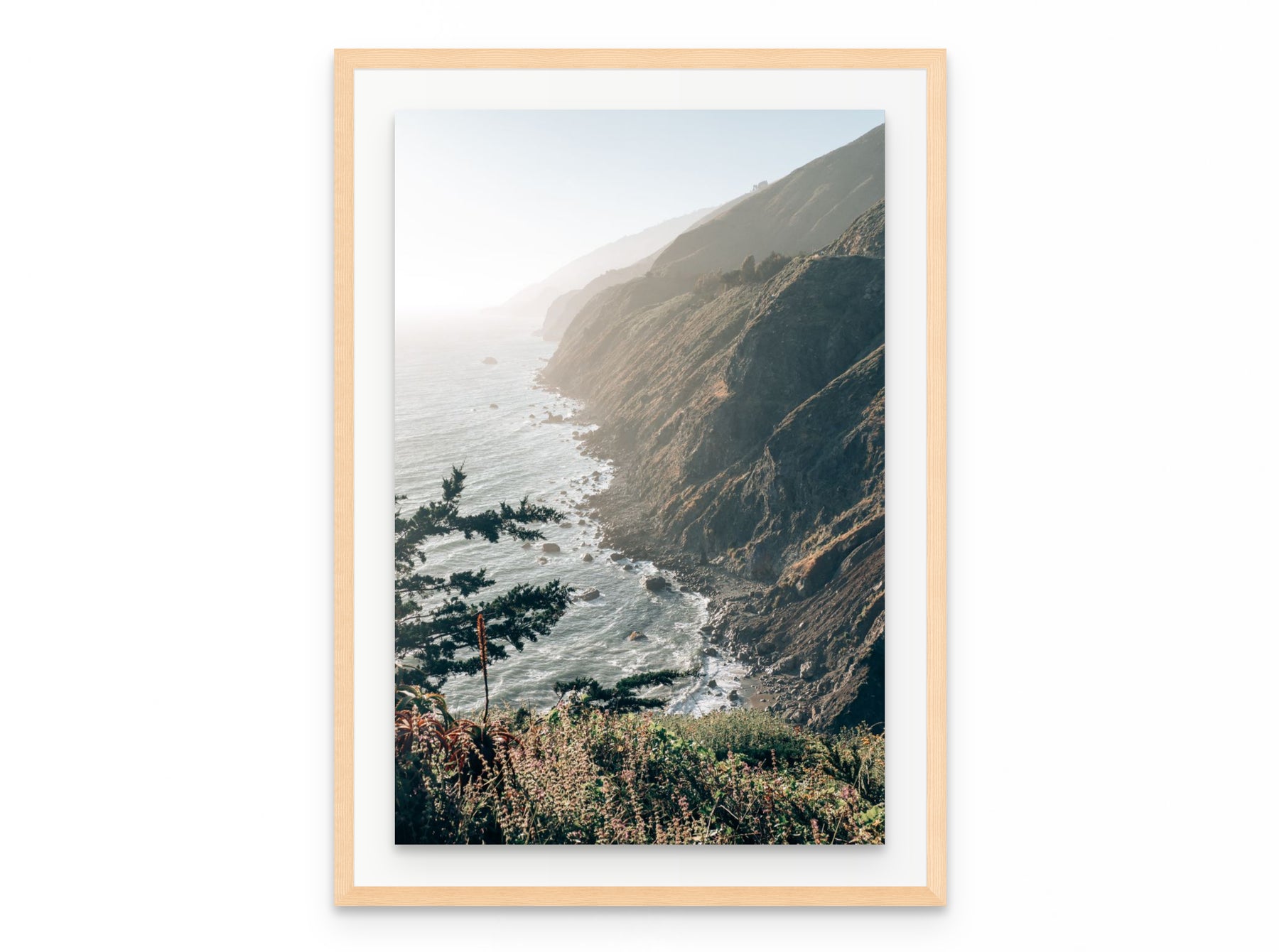 Big Sur Coast, 20×30 in natural frame