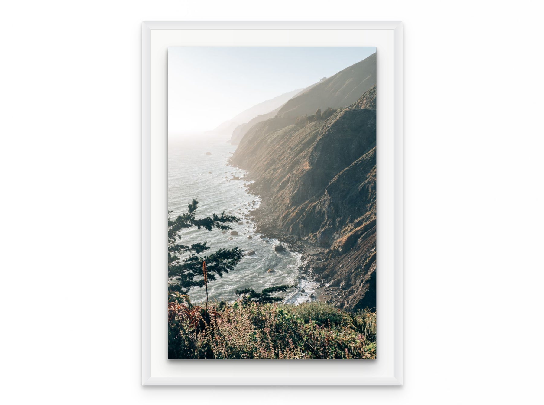 Big Sur Coast, 20×30 in white frame