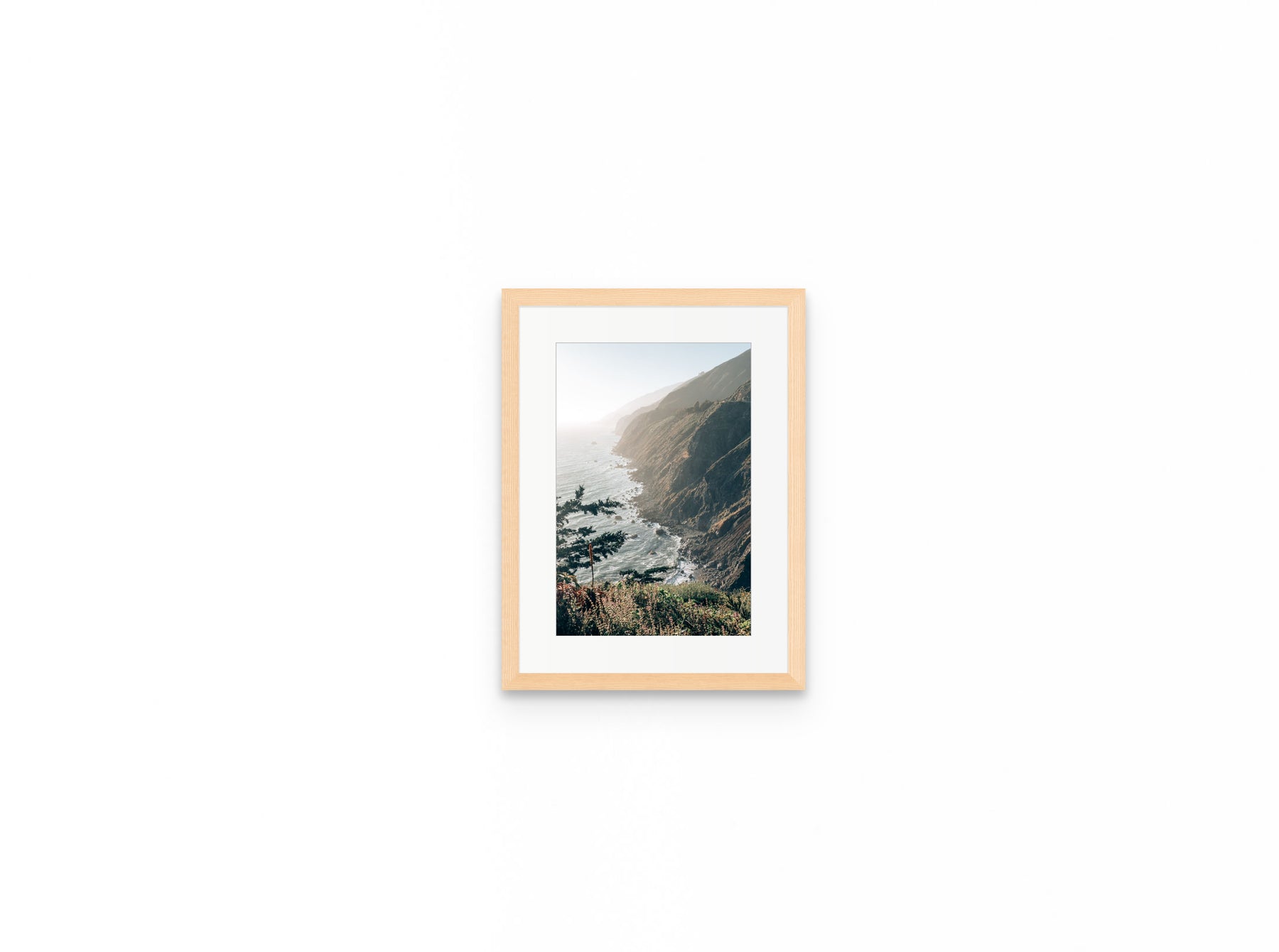 Big Sur Coast, 8×12 in natural frame