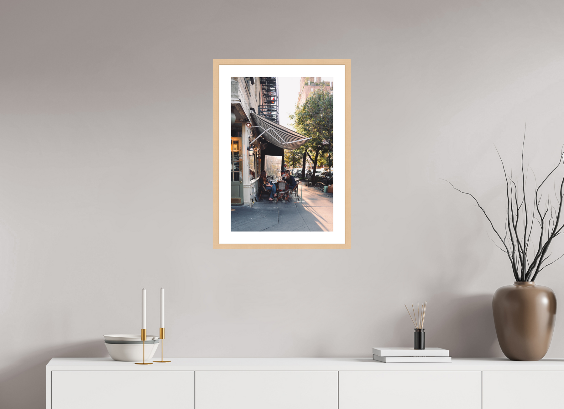 16 x 24″, Natural Frame, Museum Glass, Hahn Rag TEST
