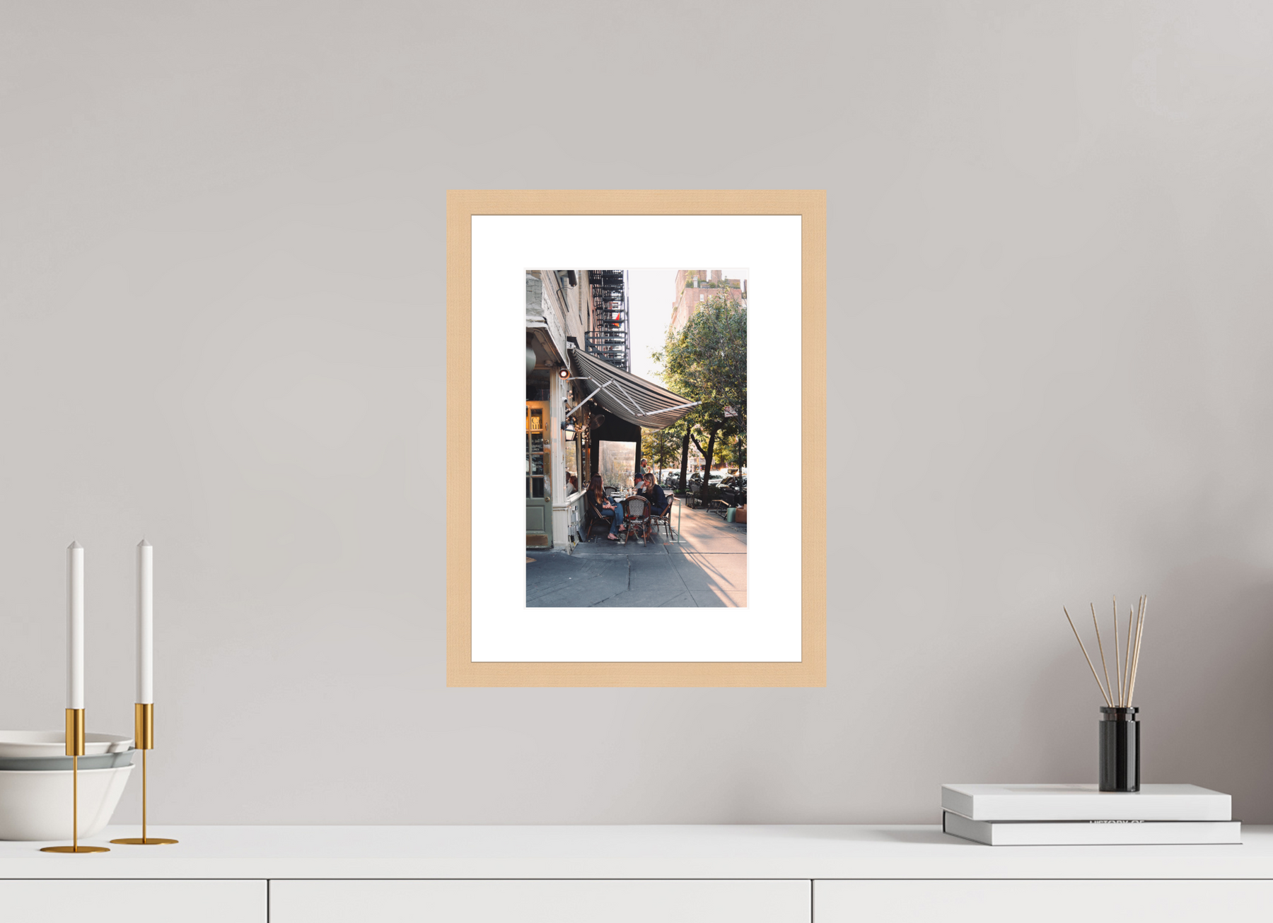 8 x 12″, Natural Frame, Museum Glass, Hahn Rag TEST