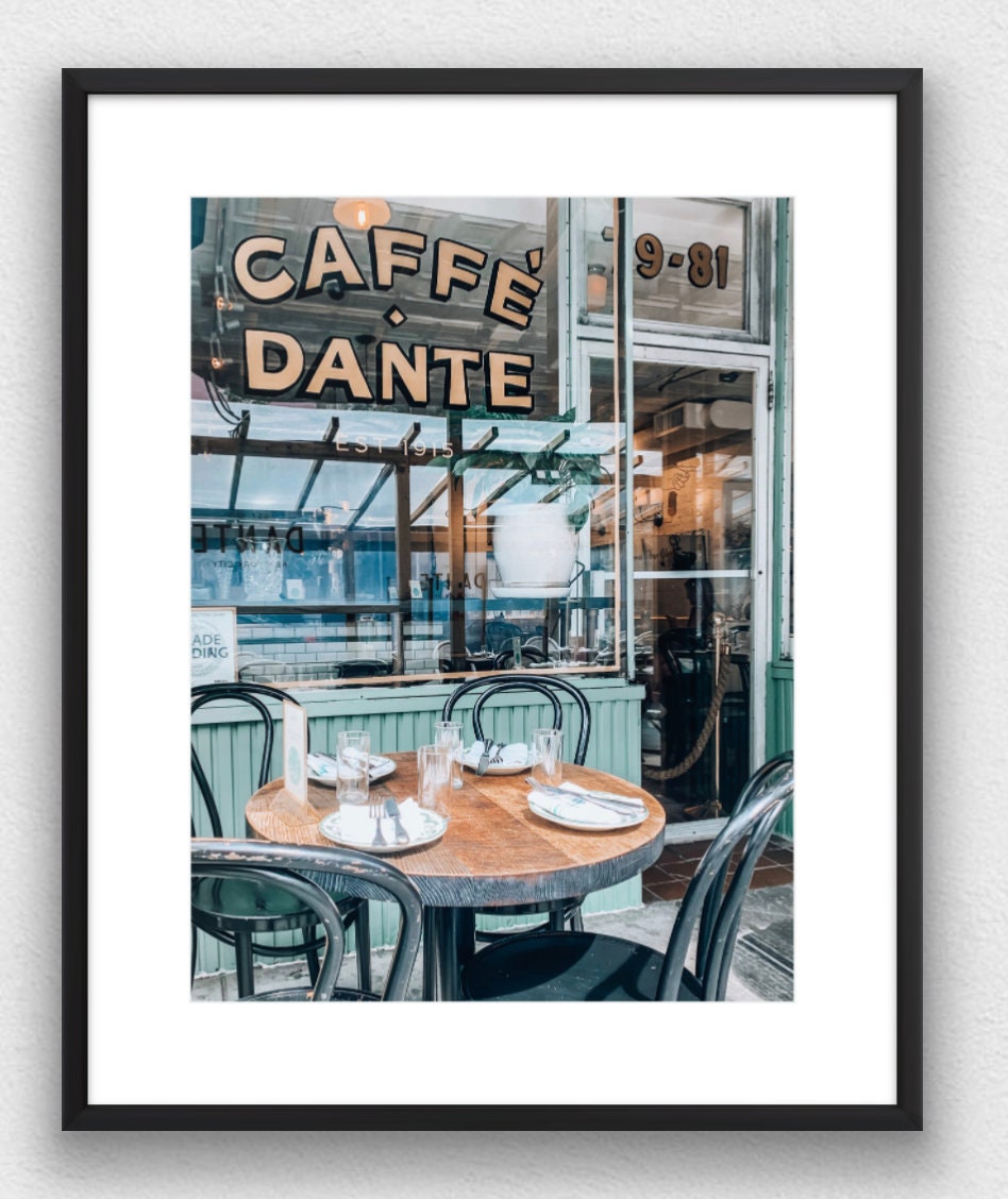 Cafe Dante NYC Photograph - Print Only or Framed