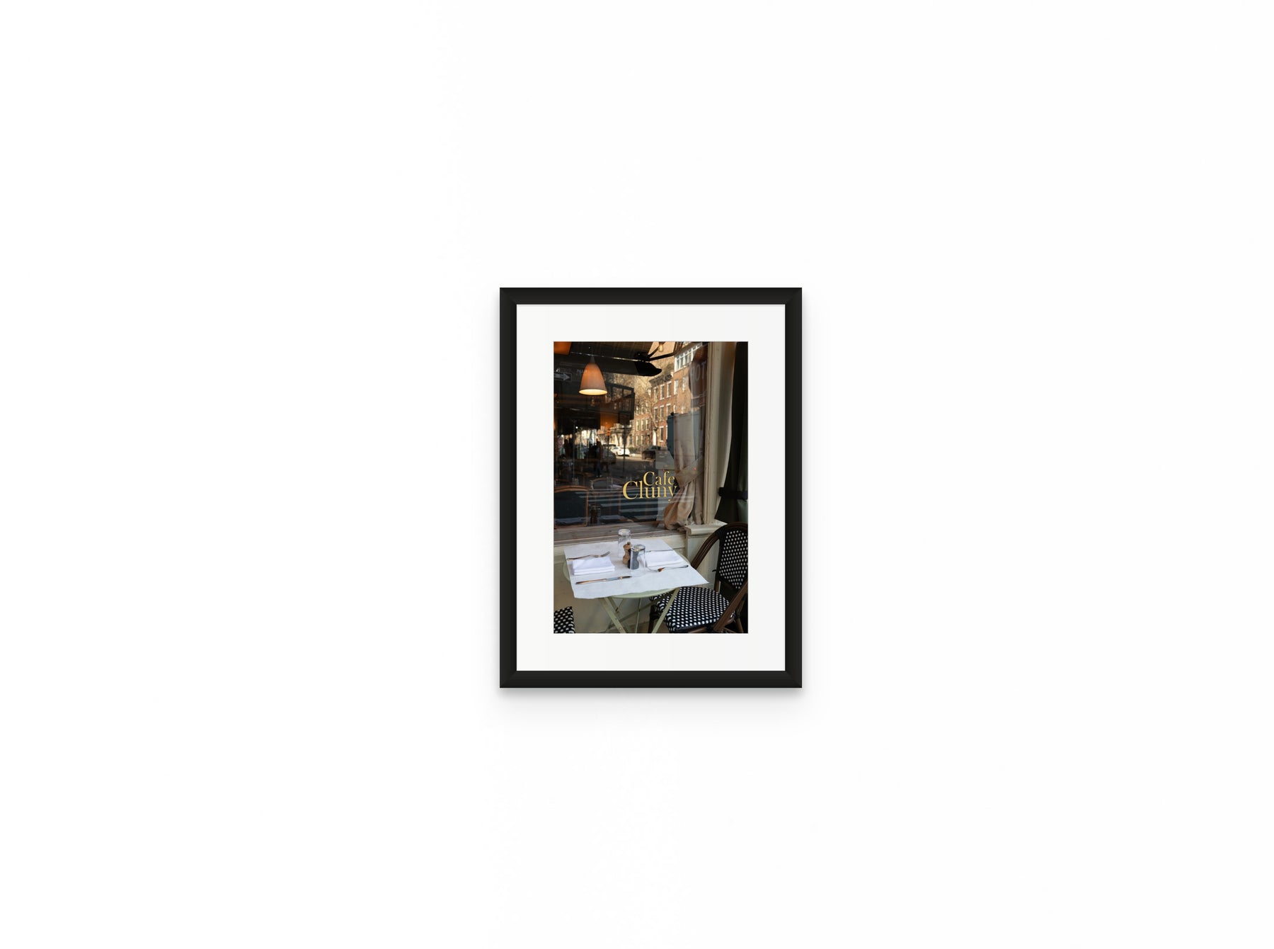 Cafe Cluny, 8×12 in black frame