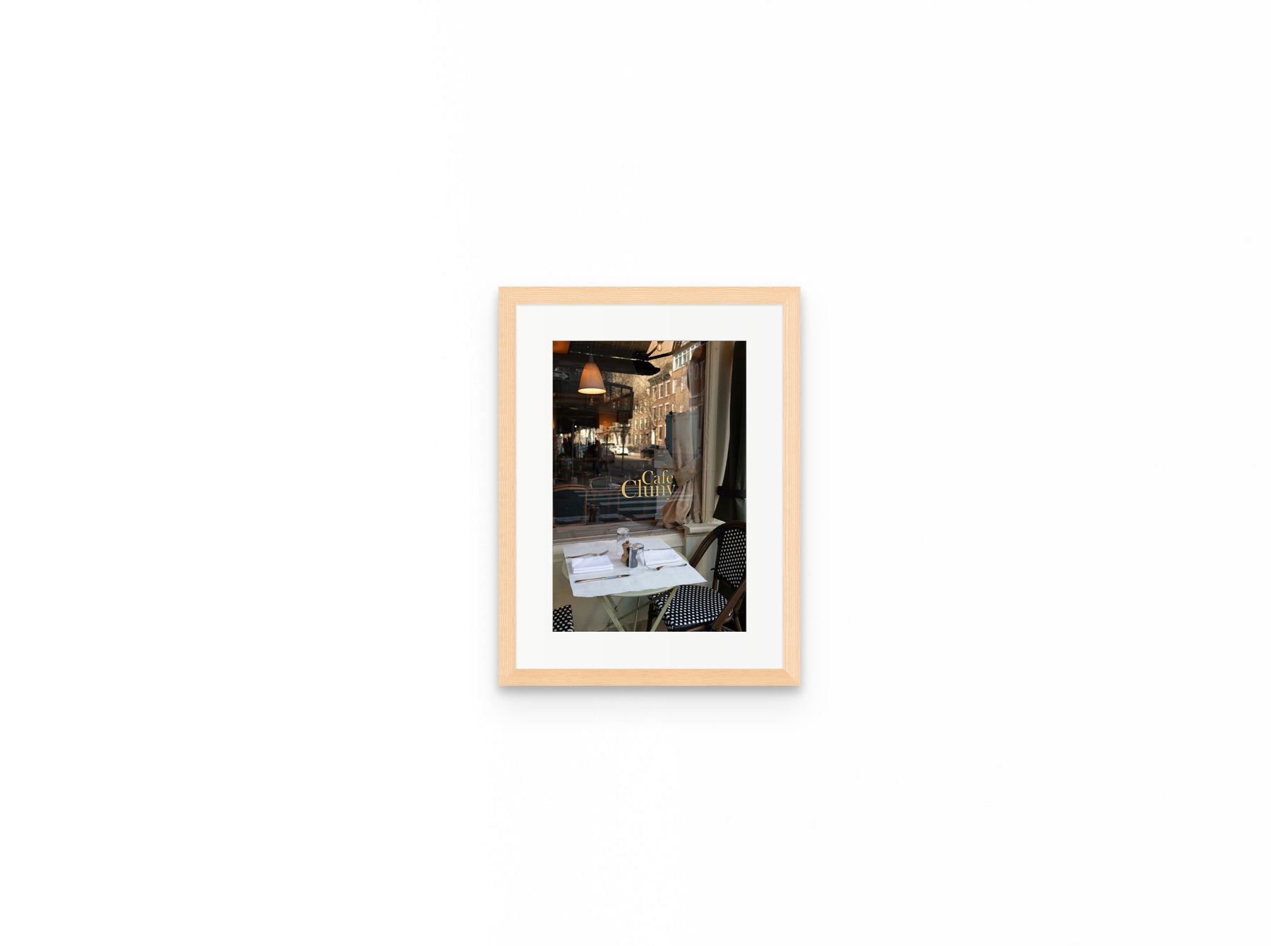 Cafe Cluny, 8×12 in natural frame