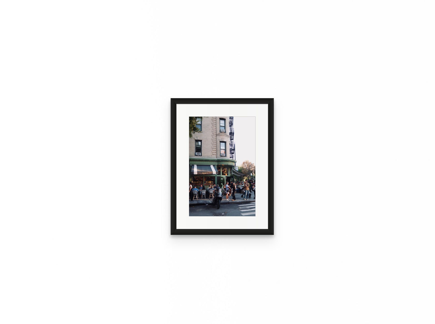 Cafe Dante, 8×12 in black frame