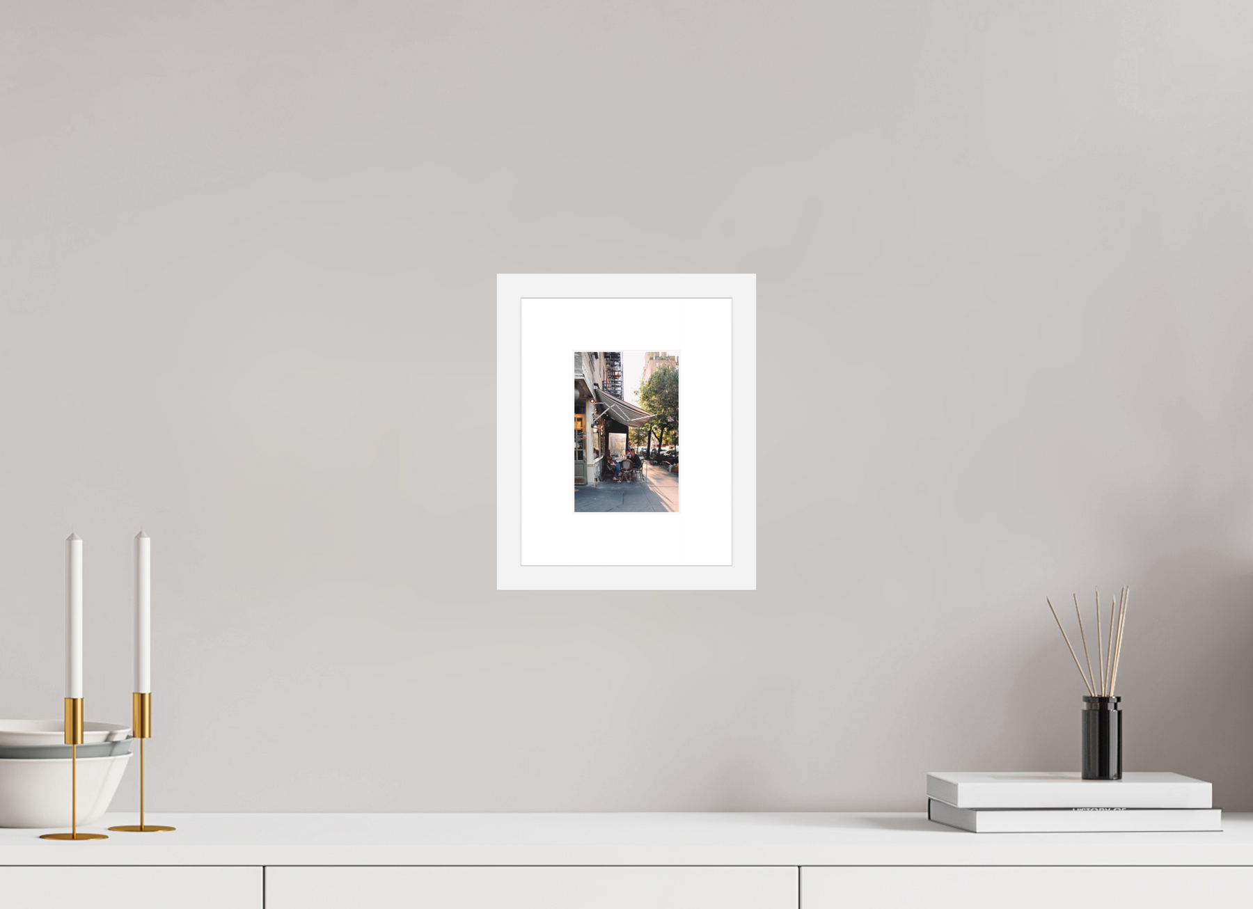 4 x 6″, White Frame, Museum Glass, Hahn Photo Rag TEST