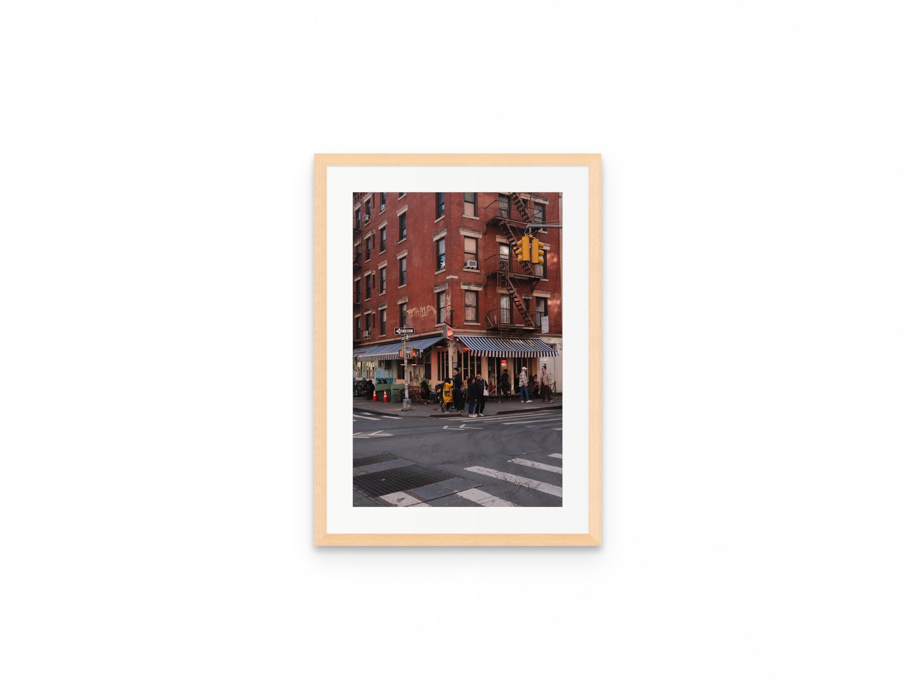 Chinatown Corner, 12×18 in natural frame