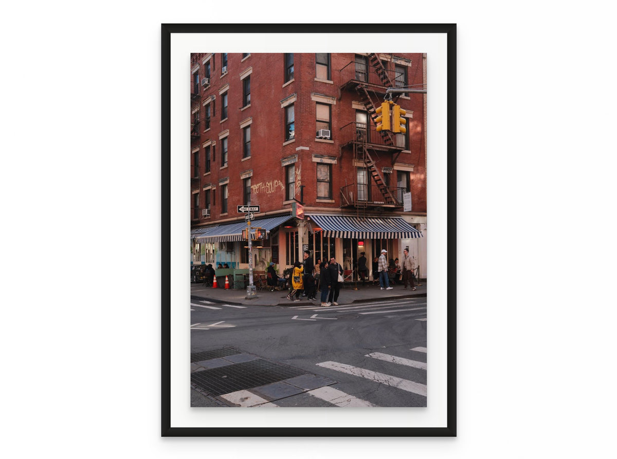 Chinatown Corner, 20×30 in black frame