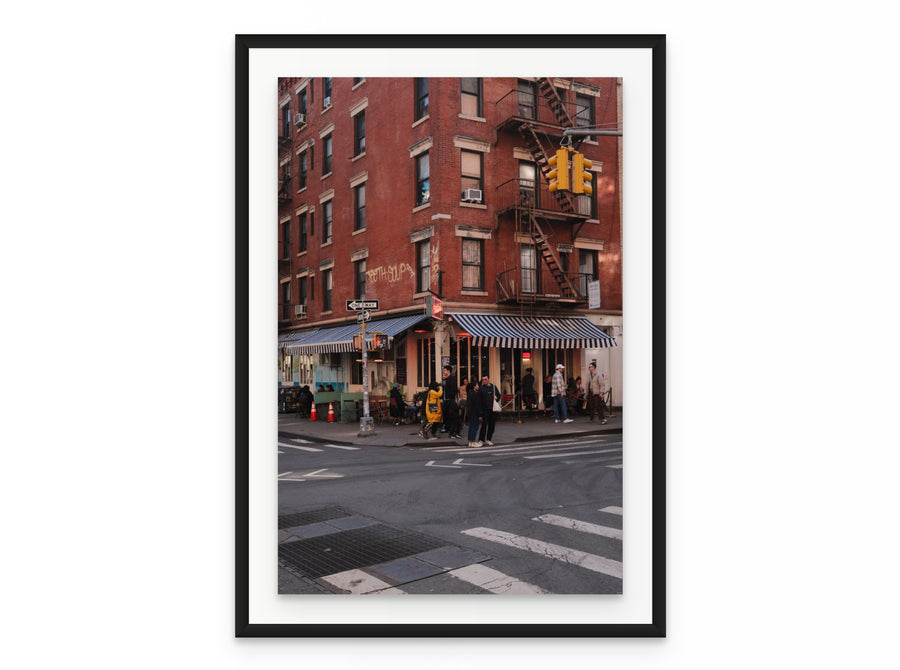 Chinatown Corner, 20×30 in black frame