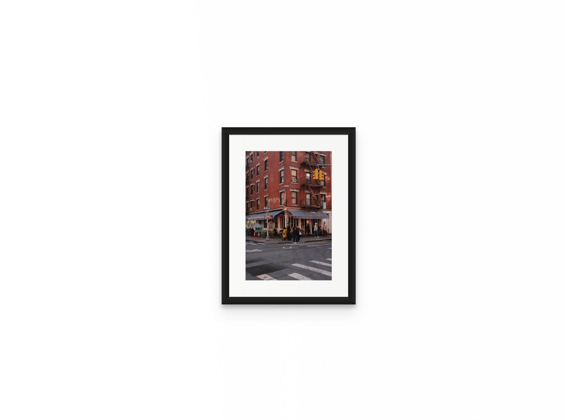 Chinatown Corner, 8×12 in black frame