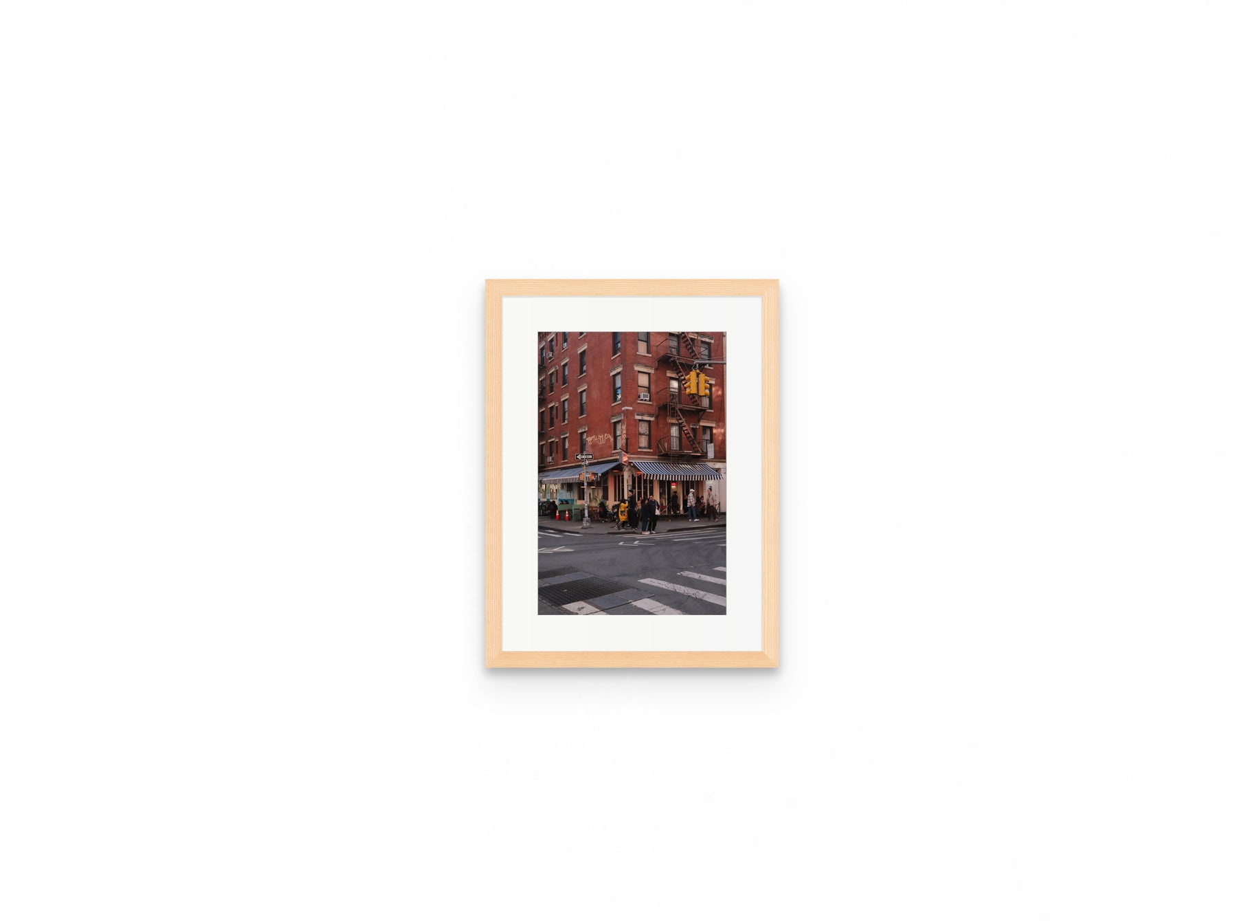 Chinatown Corner, 8×12 in natural frame