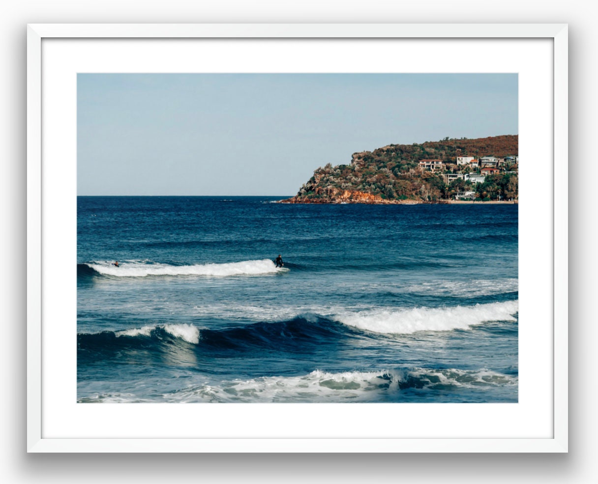 Surfing in Manly Beach, Sydney Photograph - Print Only or Framed