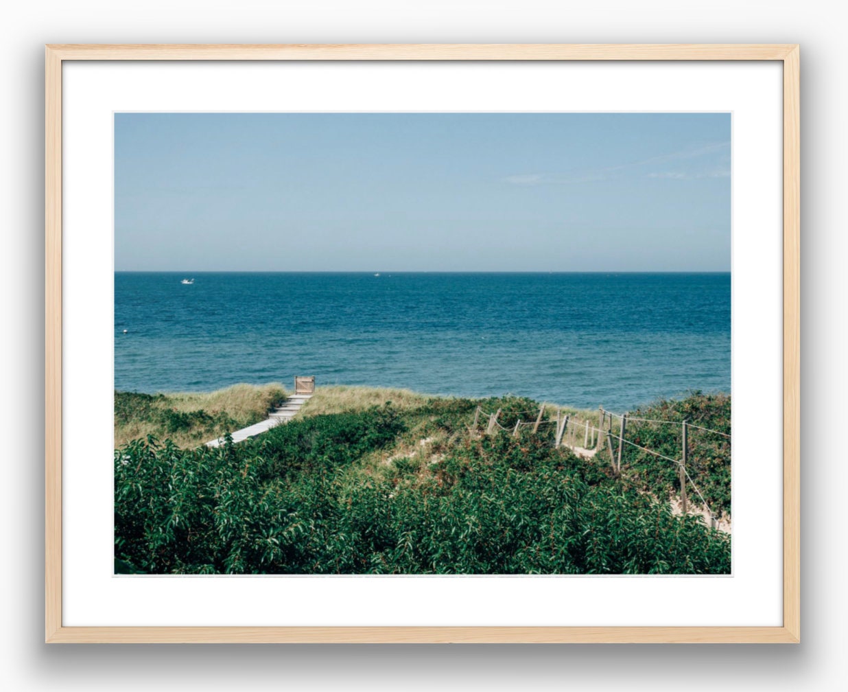 Nantucket Steps Beach Bluffs Photograph - Framed or Print Only