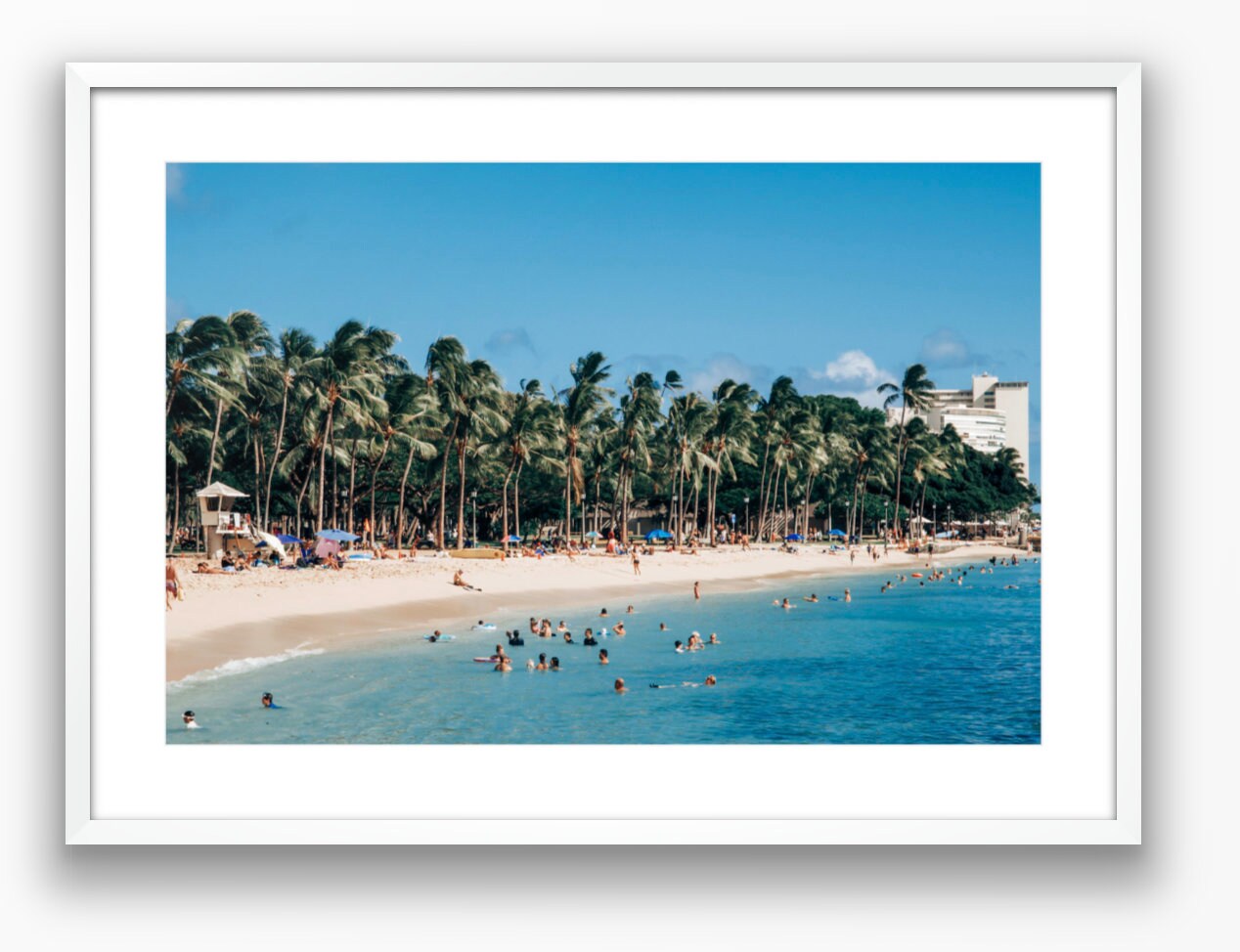 Honolulu's Waikiki Beach Photograph - Print Only or Framed